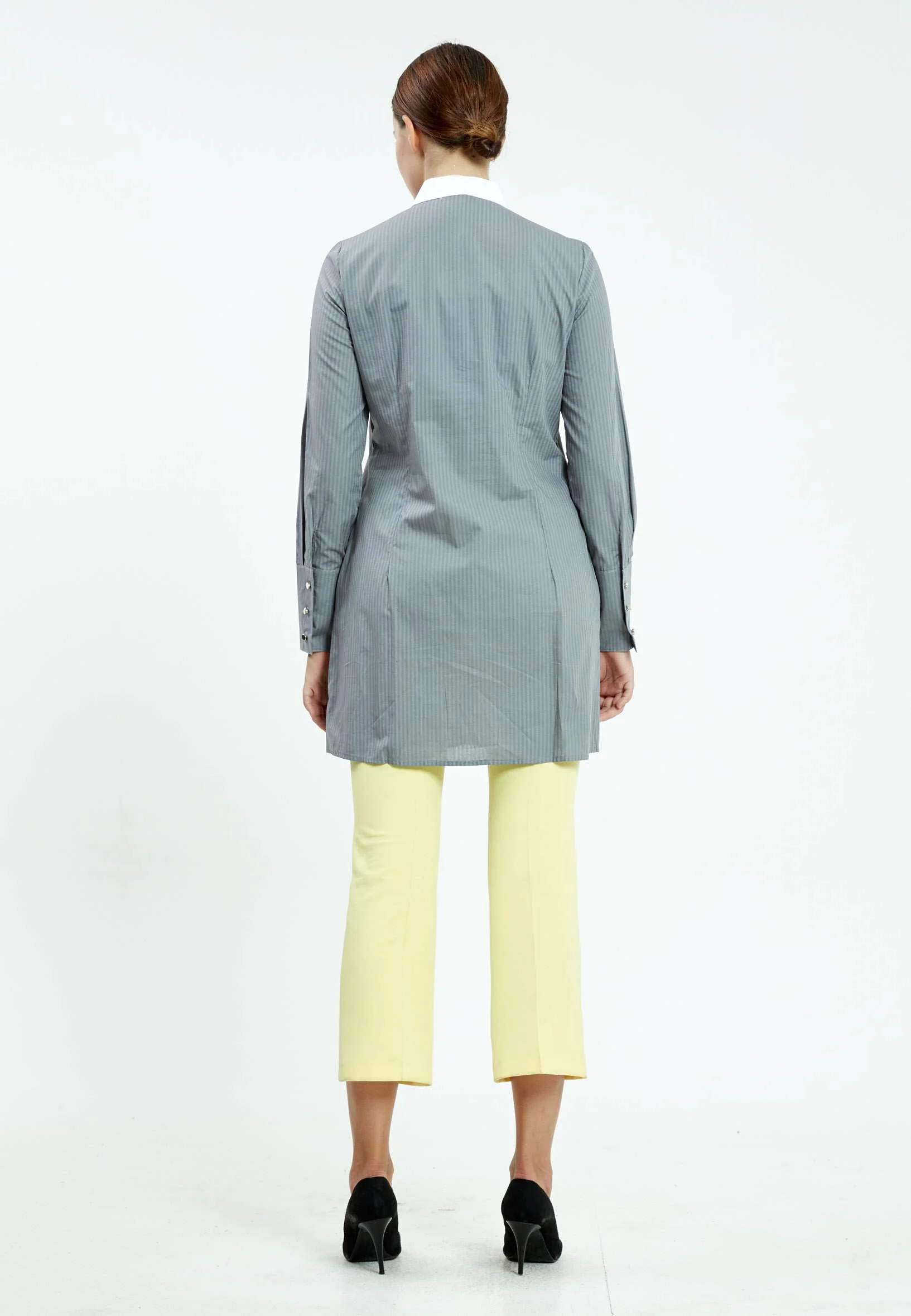 Long Sleeve Solid Color Regular Tunic ser23380 - Image 11