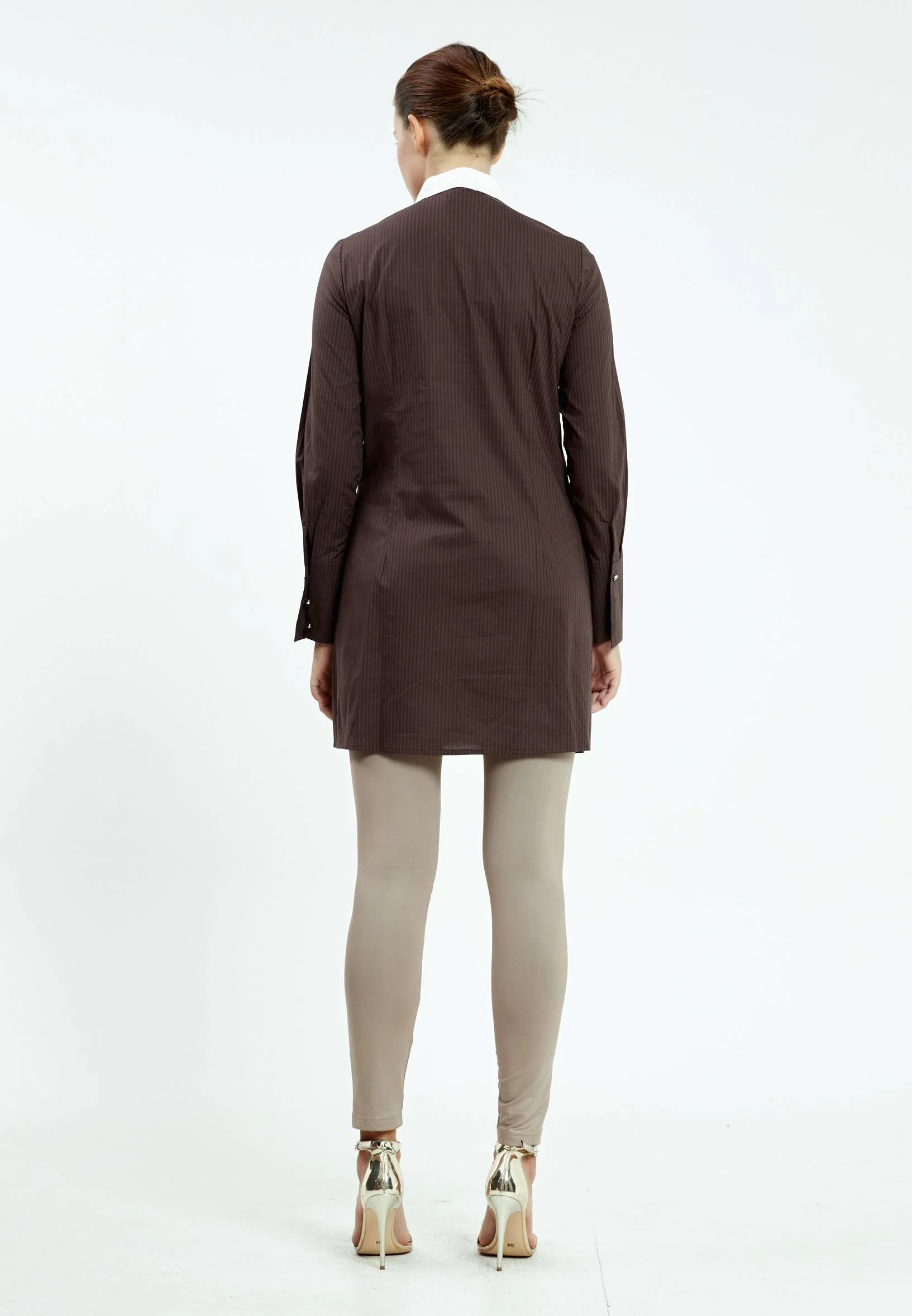 Long Sleeve Solid Color Regular Tunic ser23380 - Image 3