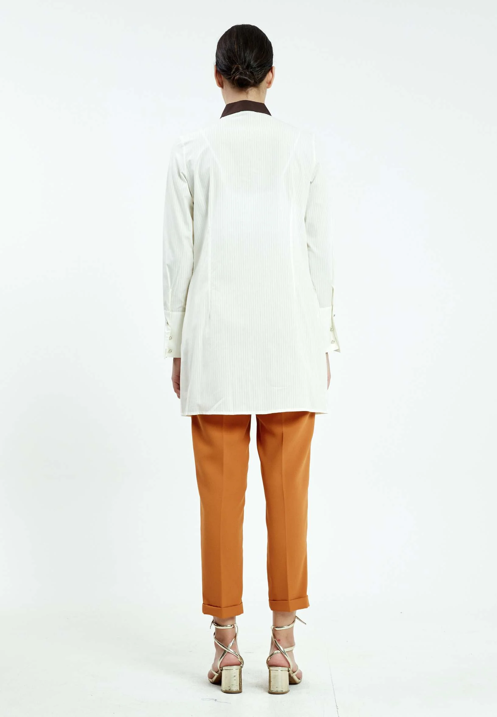 Long Sleeve Solid Color Regular Tunic ser23380 - Image 7