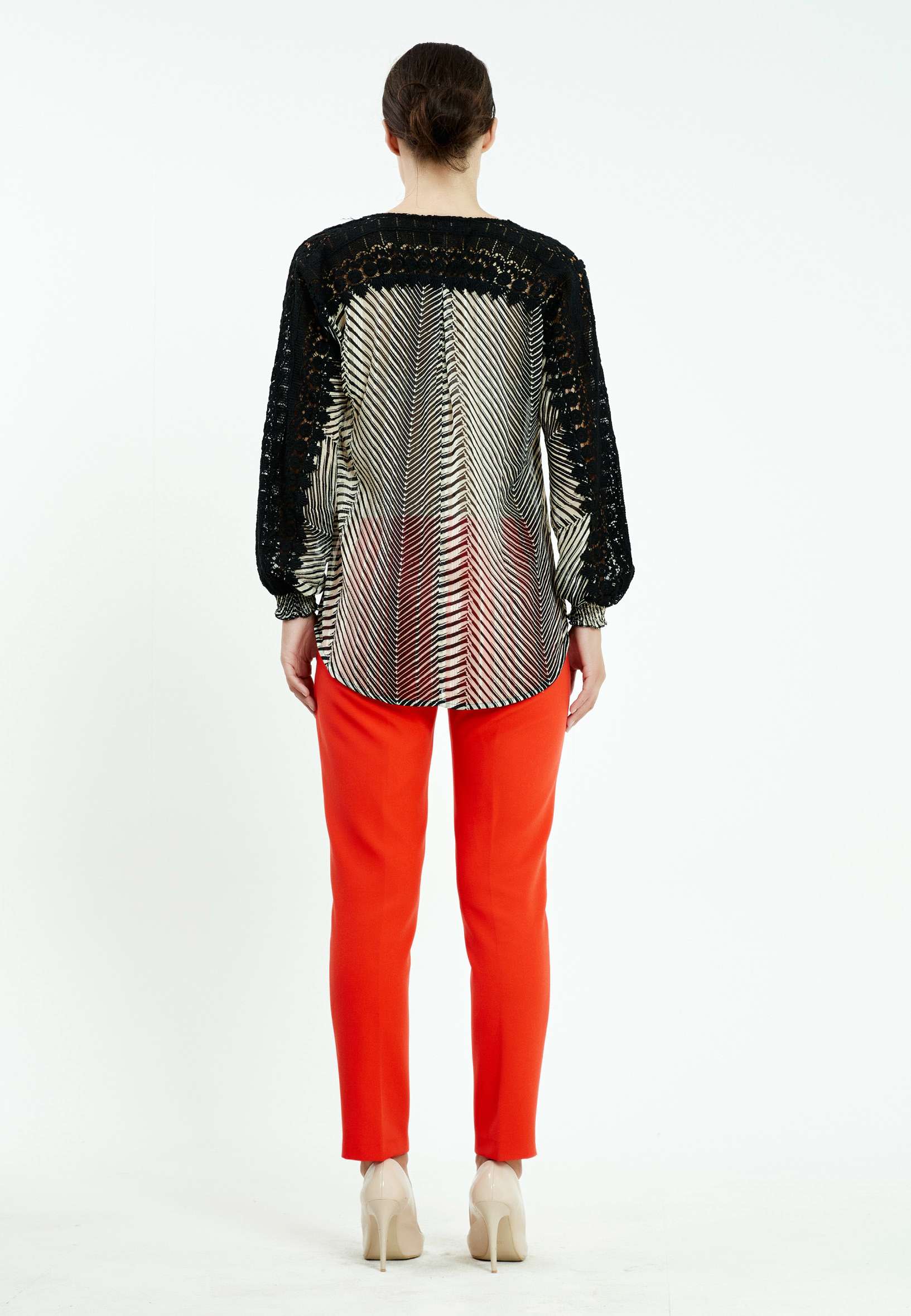 Long Sleeve Striped Regular Blouse ser26028 - Image 8