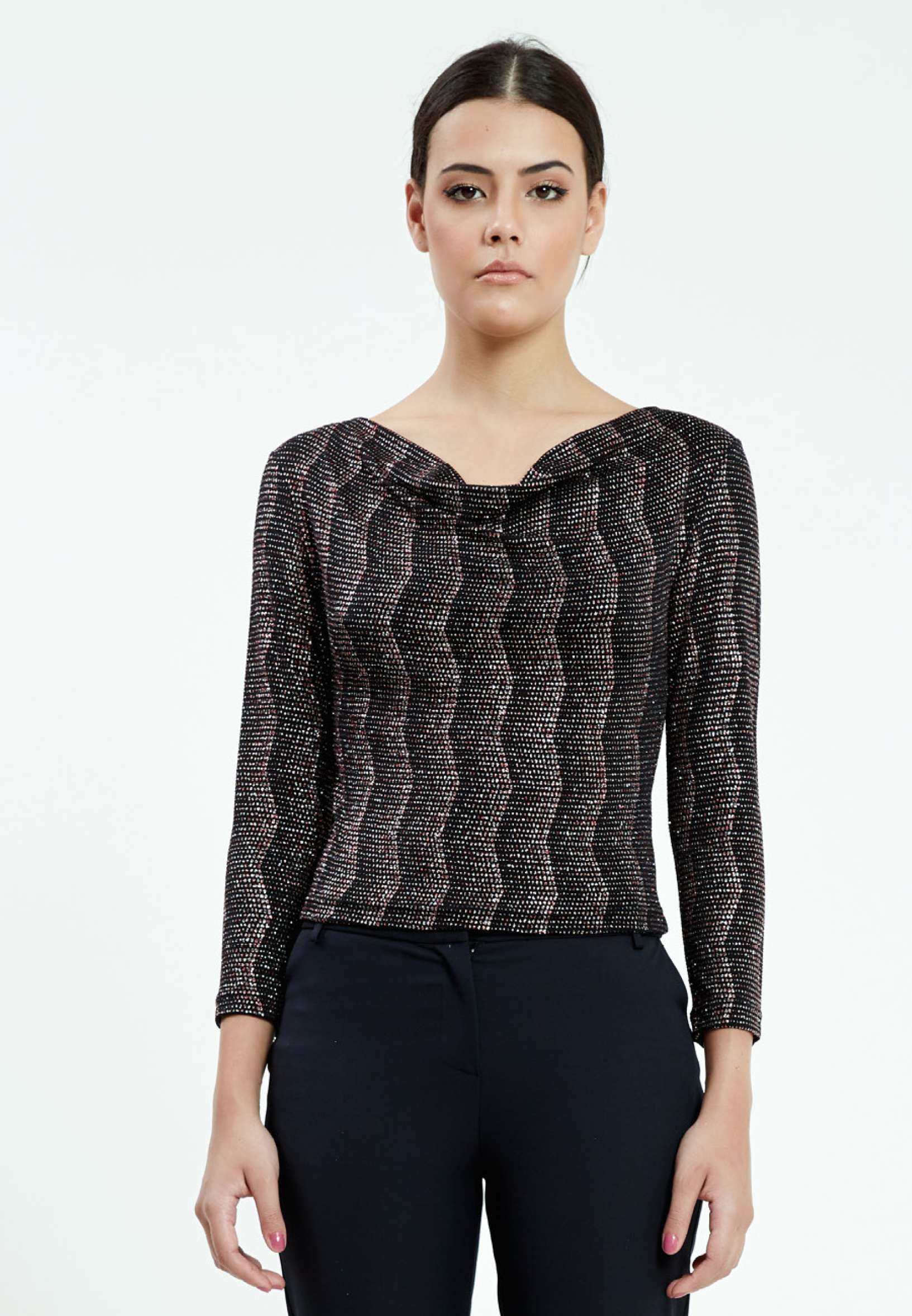 Long Sleeve Striped Regular Blouse ser9264