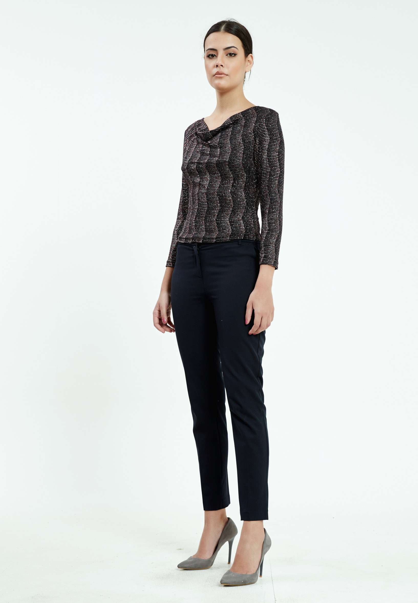 Long Sleeve Striped Regular Blouse ser9264 - Image 3