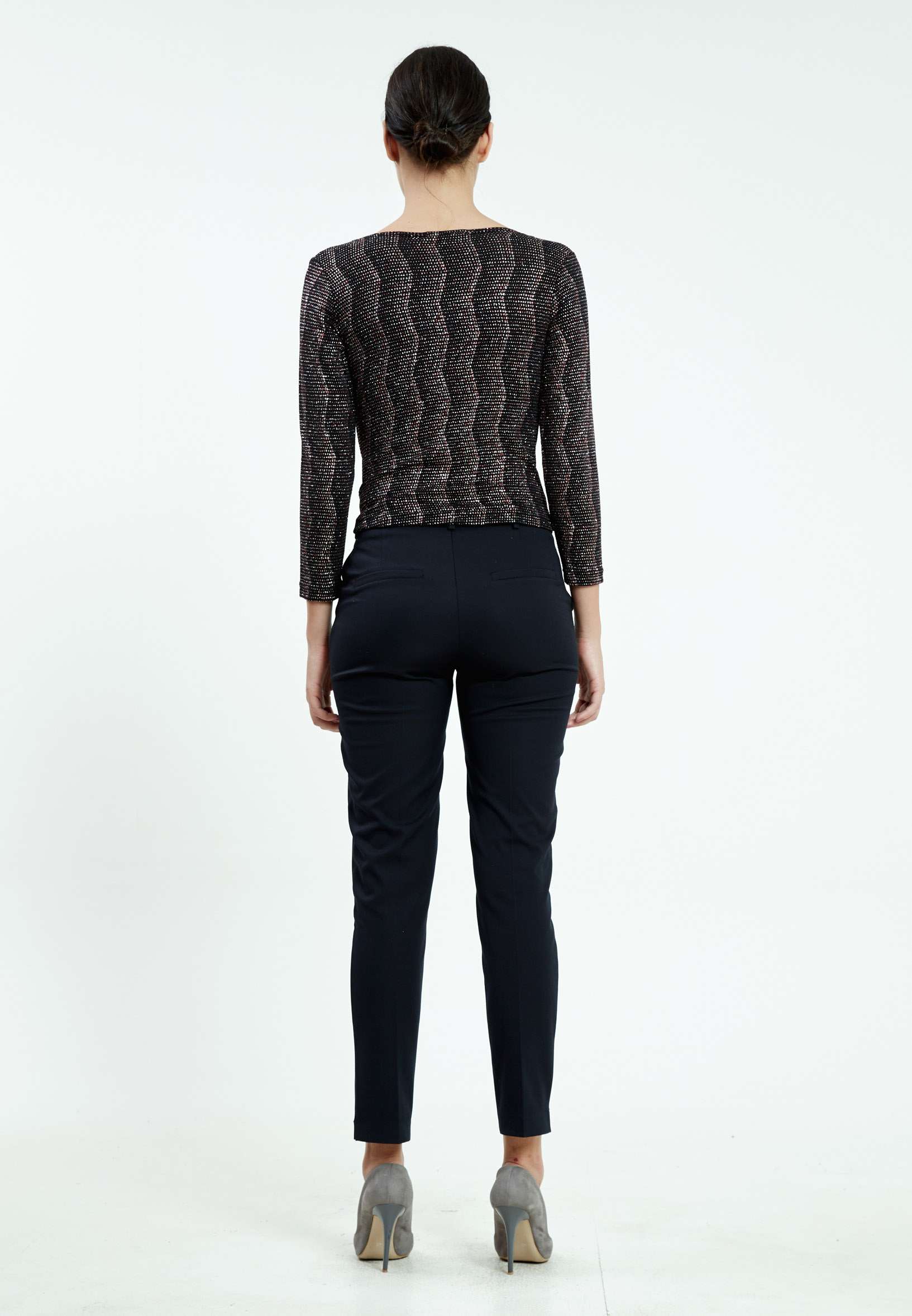 Long Sleeve Striped Regular Blouse ser9264 - Image 4