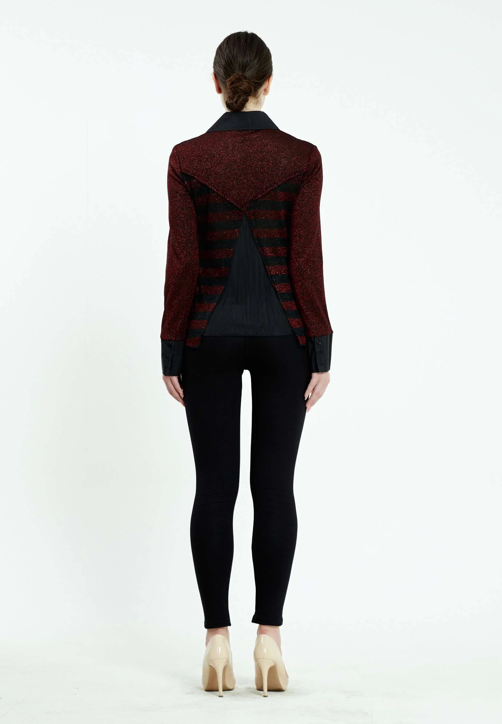 Long Sleeve Striped Regular Blouse sers7639 - Image 12
