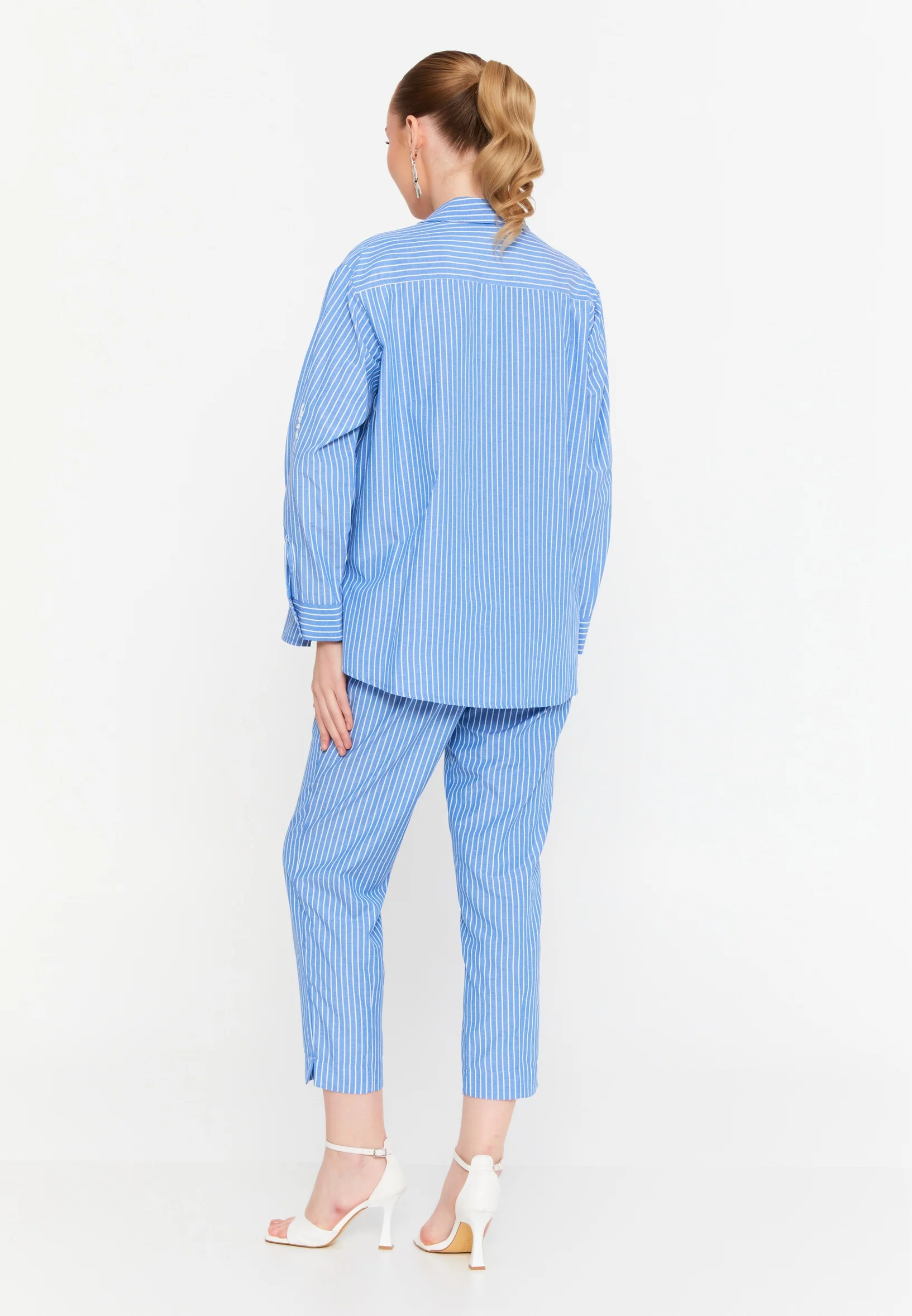 Long Sleeve Striped Regular Shirt kas25yg018 - Image 2