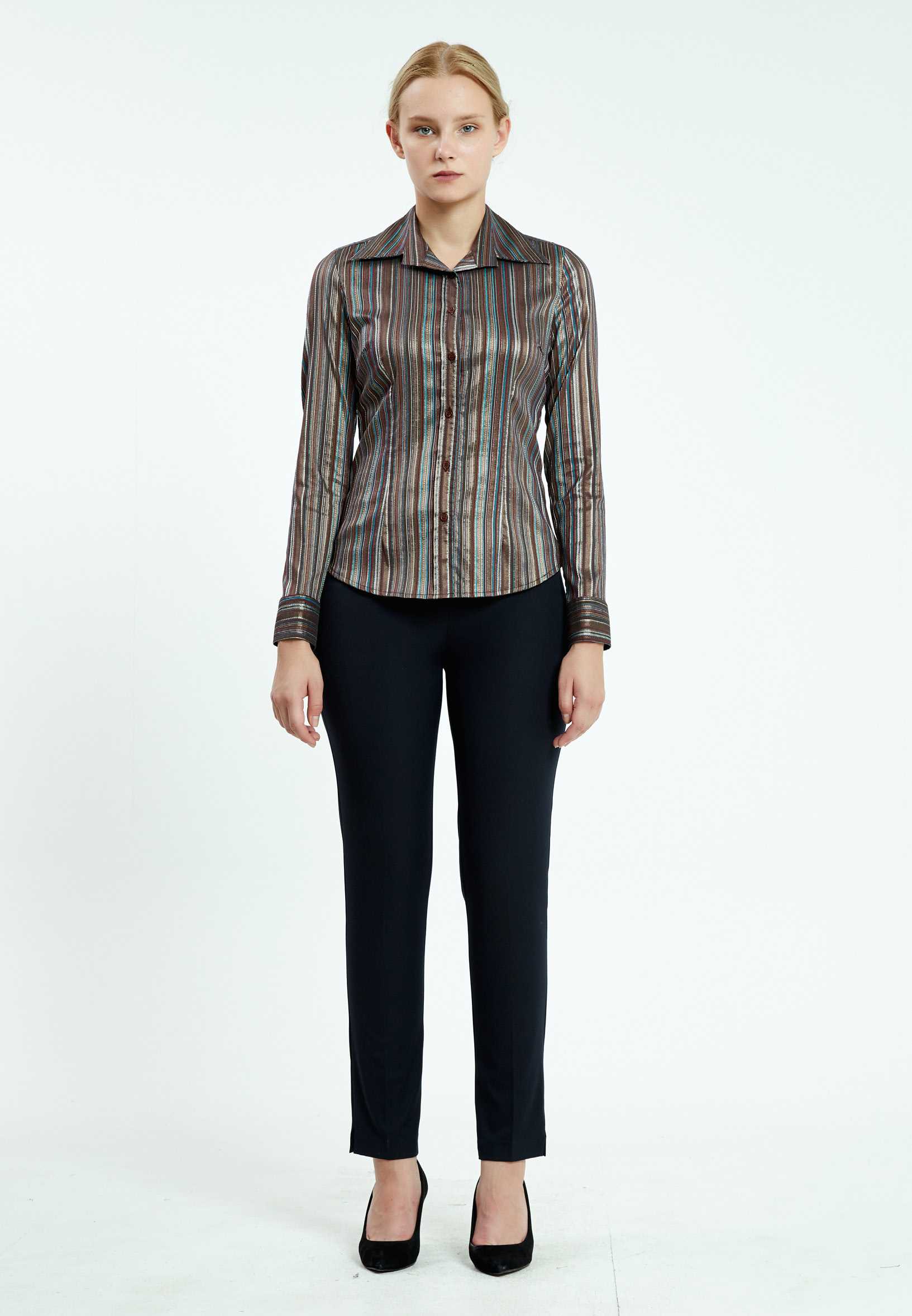 Long Sleeve Striped Regular Shirt ser6445 - Image 6