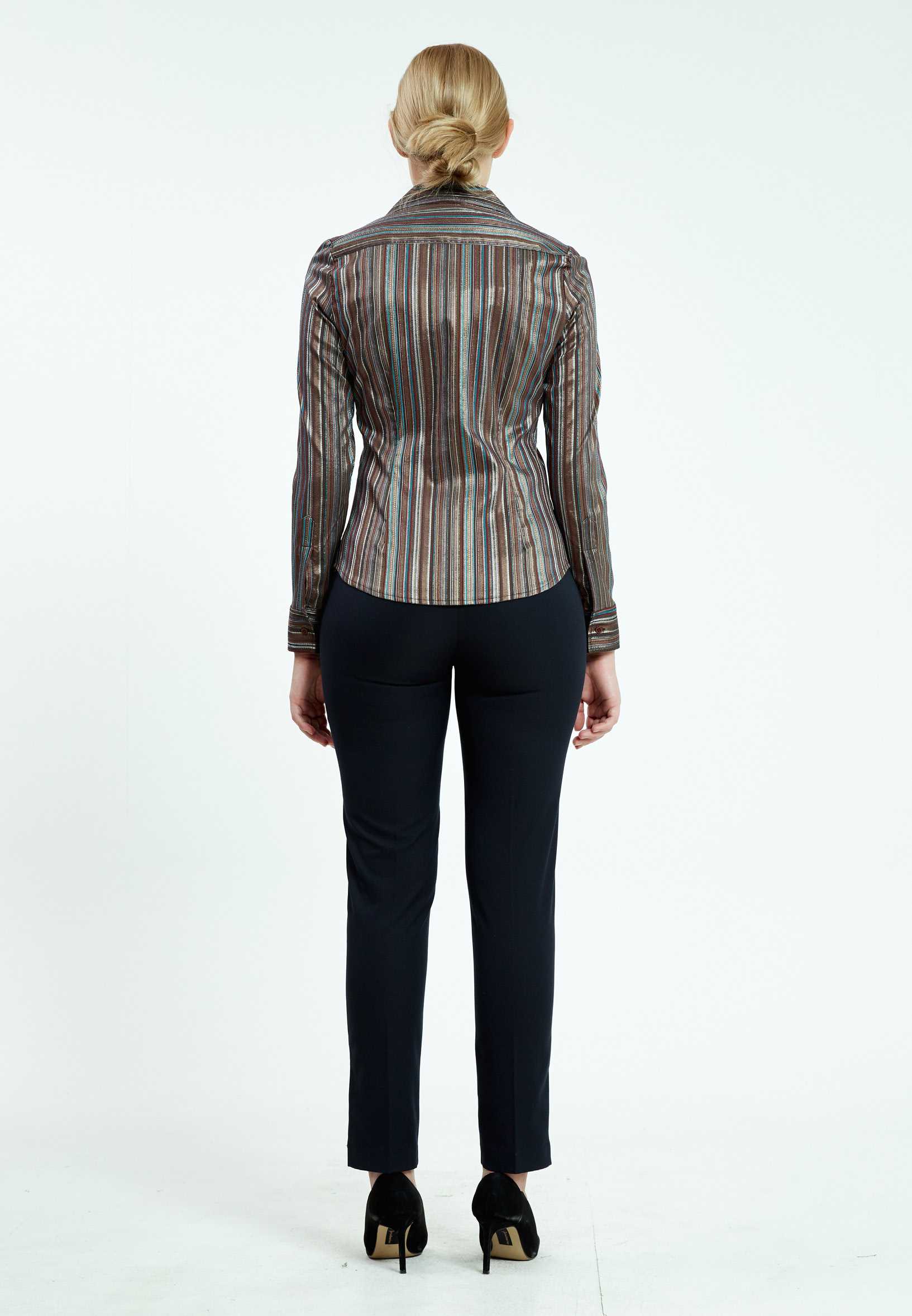 Long Sleeve Striped Regular Shirt ser6445 - Image 8