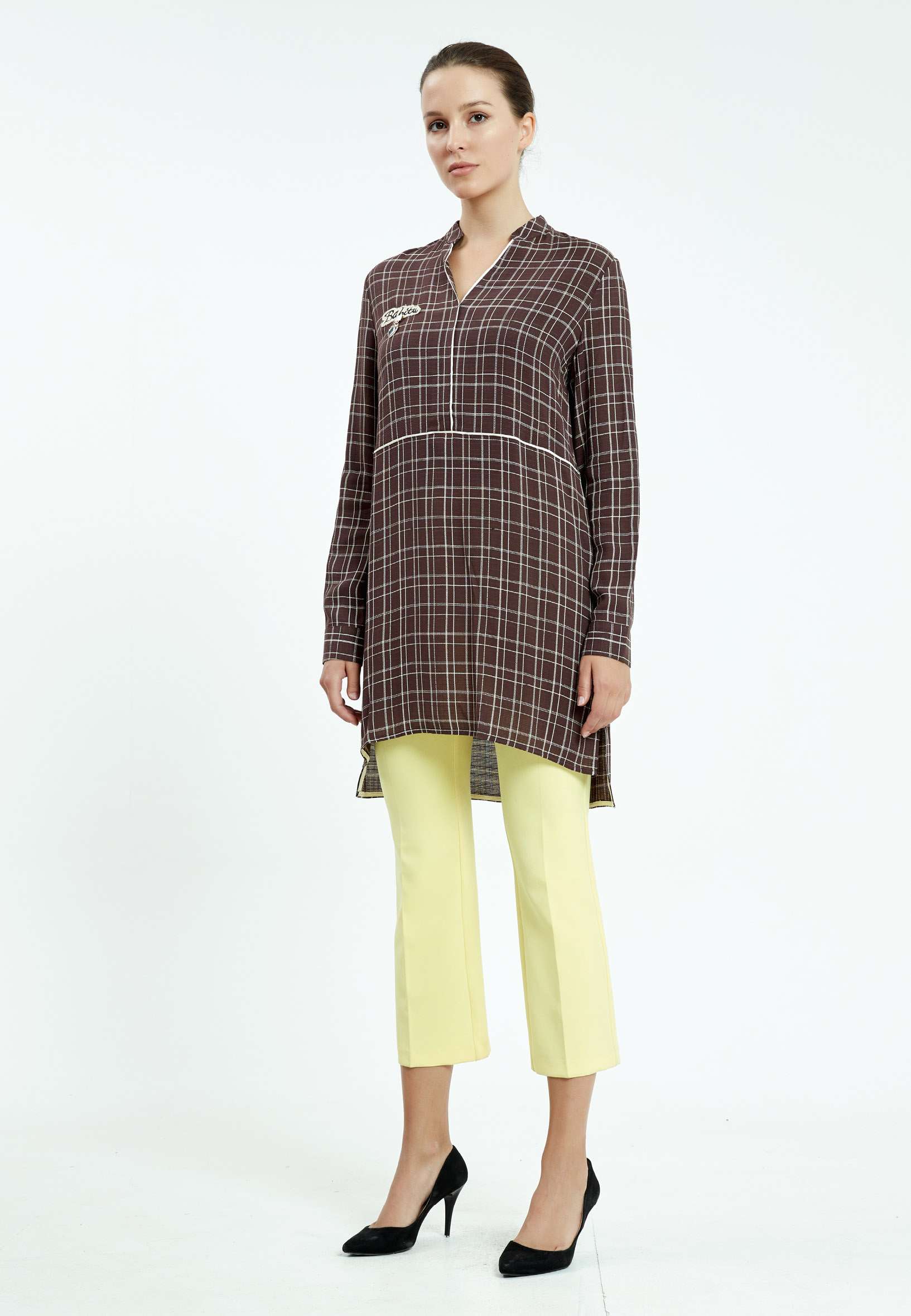 Long Sleeve Striped Regular Tunic ser23586 - Image 4