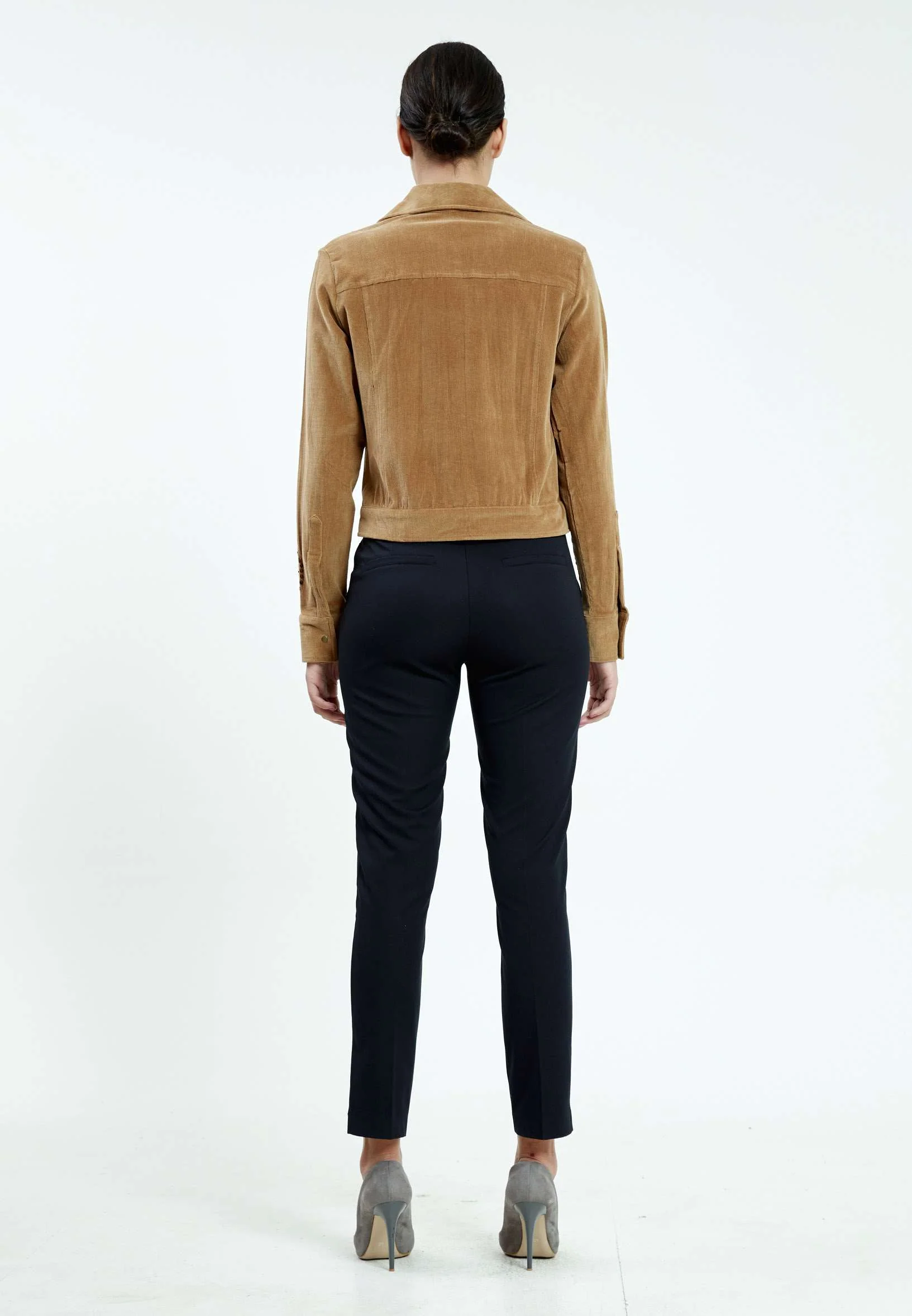 Long Sleeve Velvet Floral Regular Jacket ser1759 - Image 8