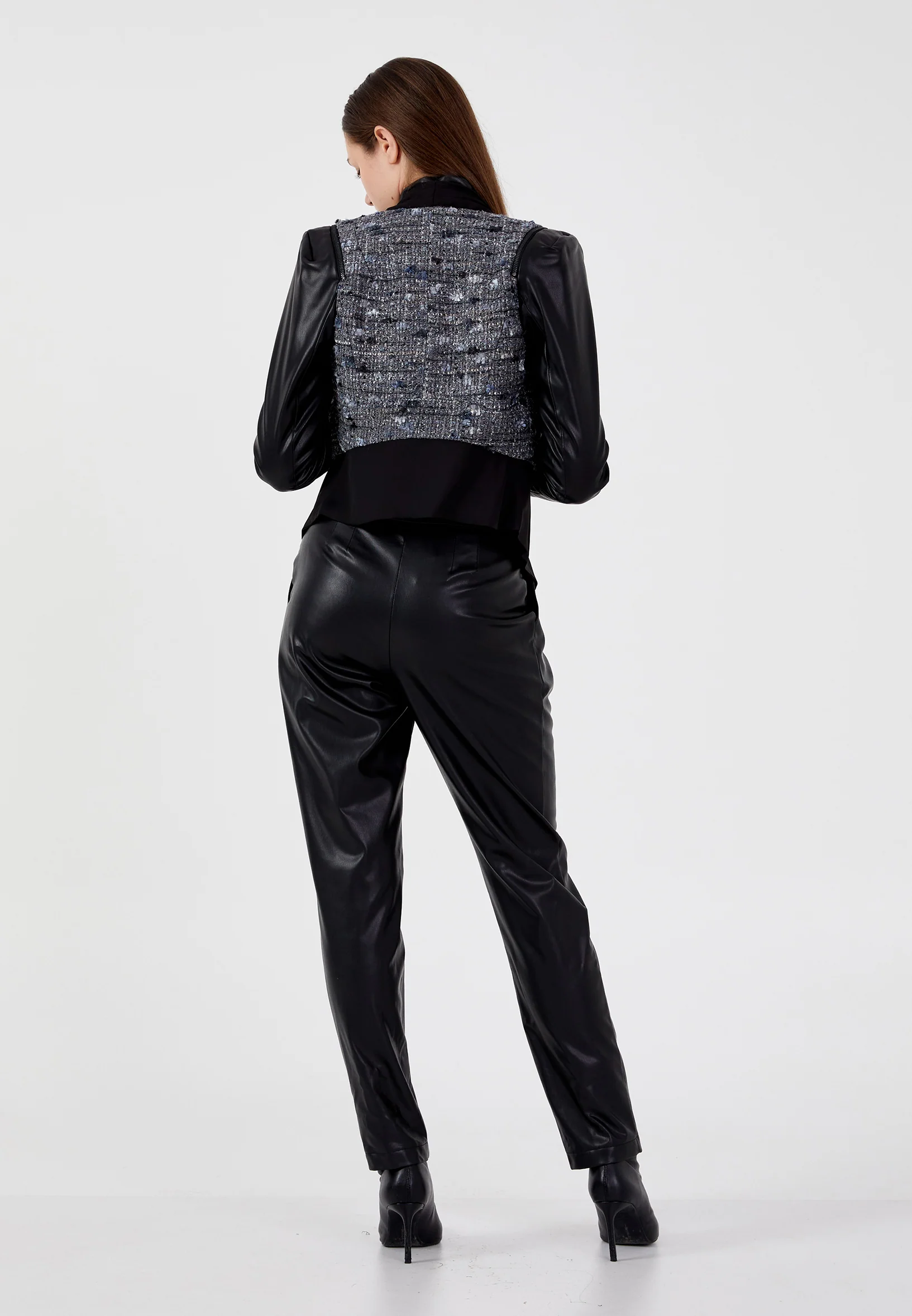 Long Sleeve Viscose Patterned Regular Jacket shu23sk06036 - Image 4