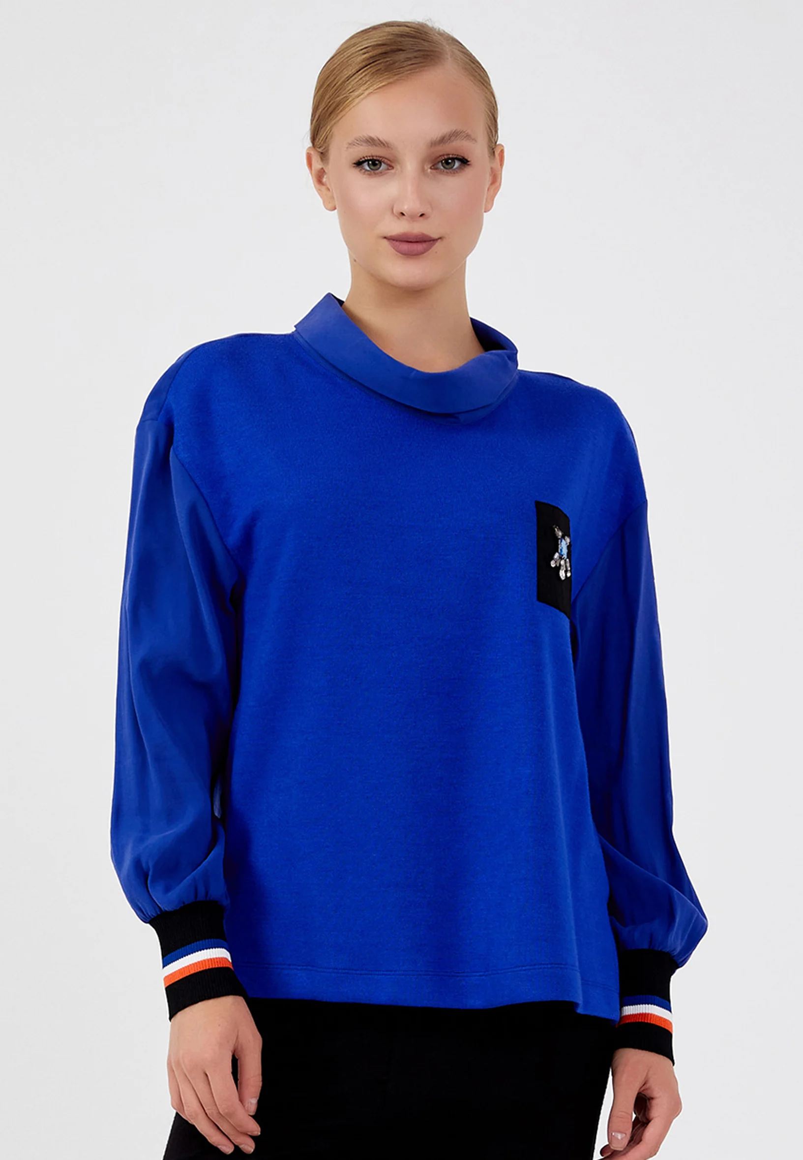 Long Sleeve With Stones Regular Blouse shu23sk04053 - Image 5