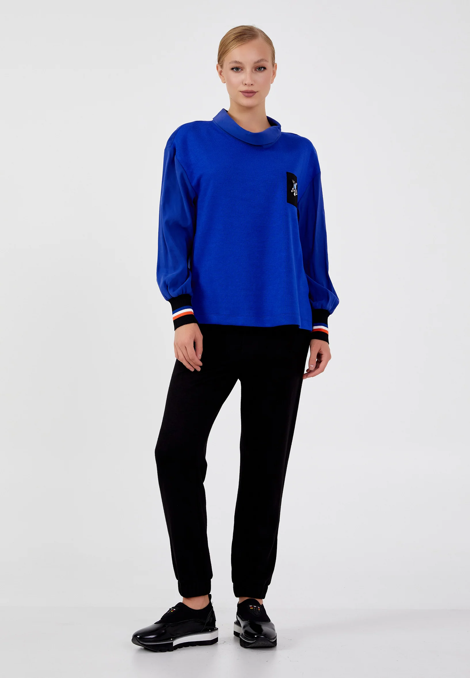 Long Sleeve With Stones Regular Blouse shu23sk04053 - Image 6