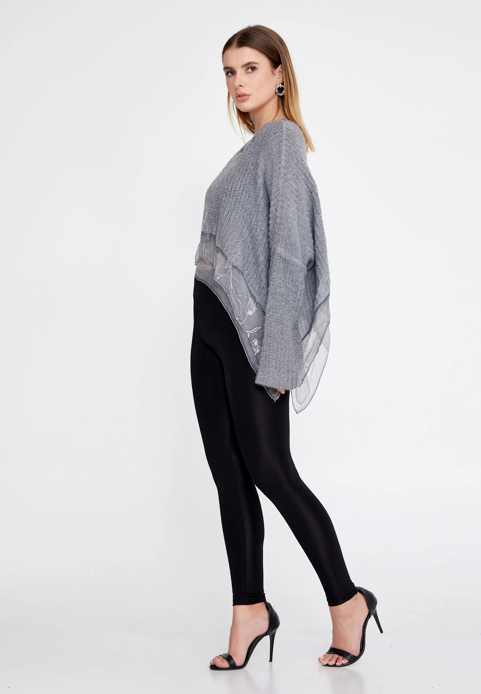 Long Sleeve Wool Floral Regular Sweater esl29243 - Image 11
