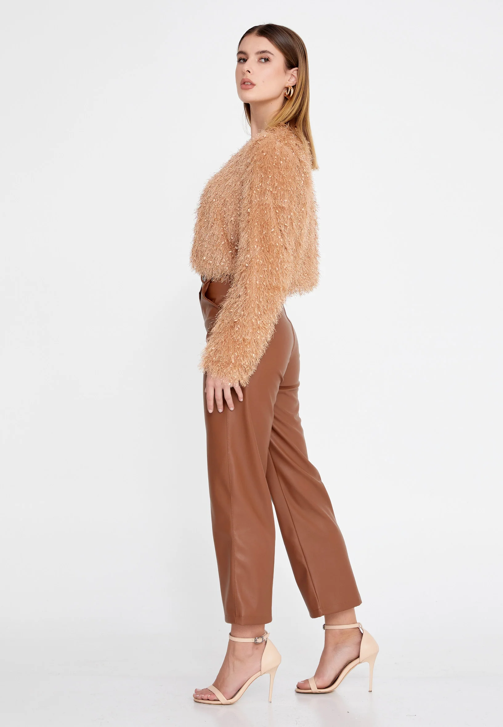 Long Sleeve Wool Regular Cardigan divzeg2484 - Image 3