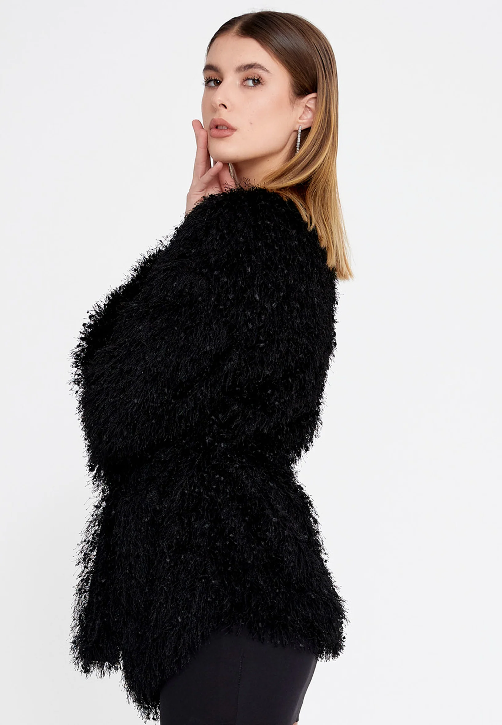 Long Sleeve Wool Regular Cardigan divzeg2585 - Image 4
