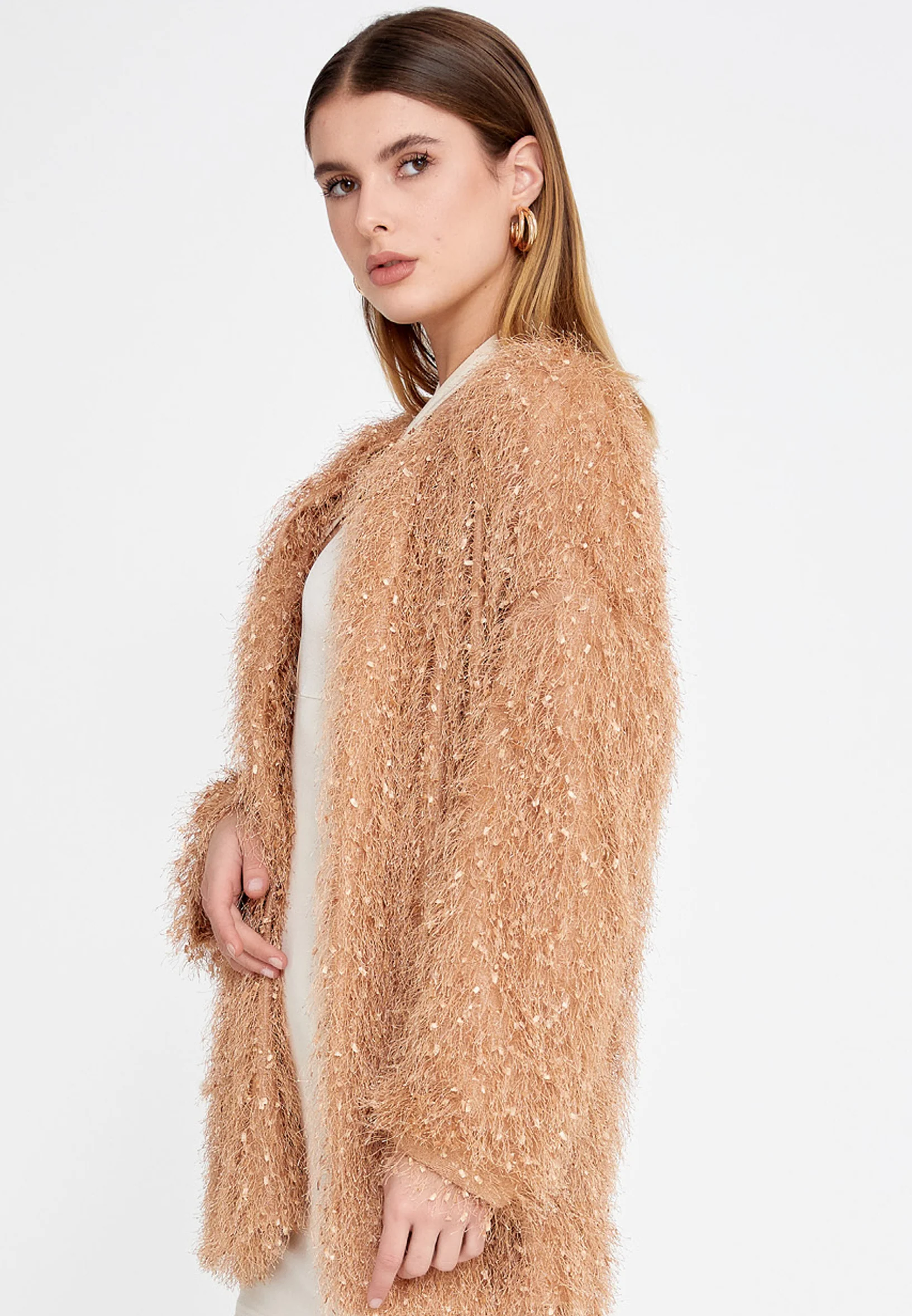 Long Sleeve Wool Regular Cardigan divzeg2586 - Image 12