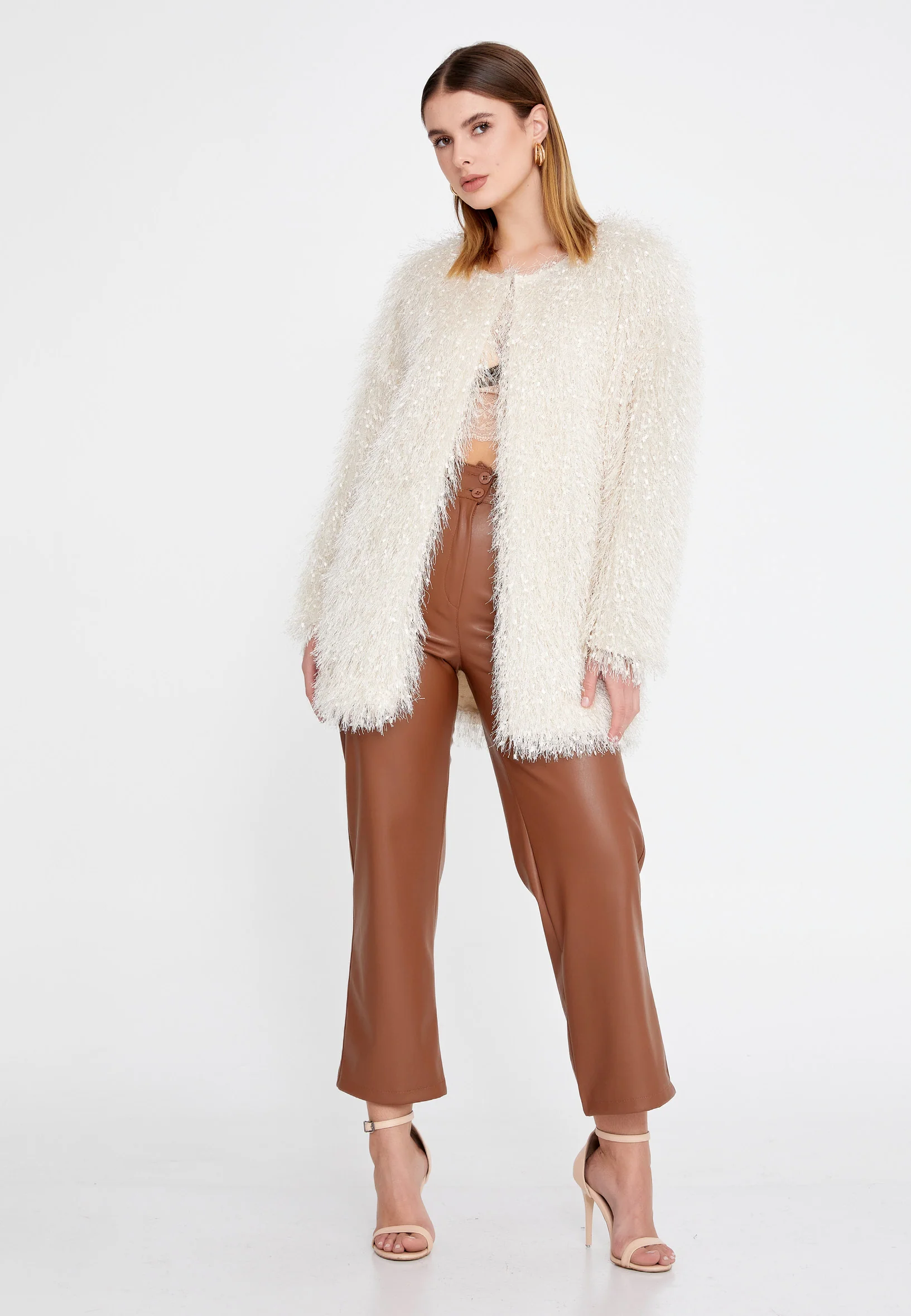 Long Sleeve Wool Regular Cardigan divzeg2586 - Image 13