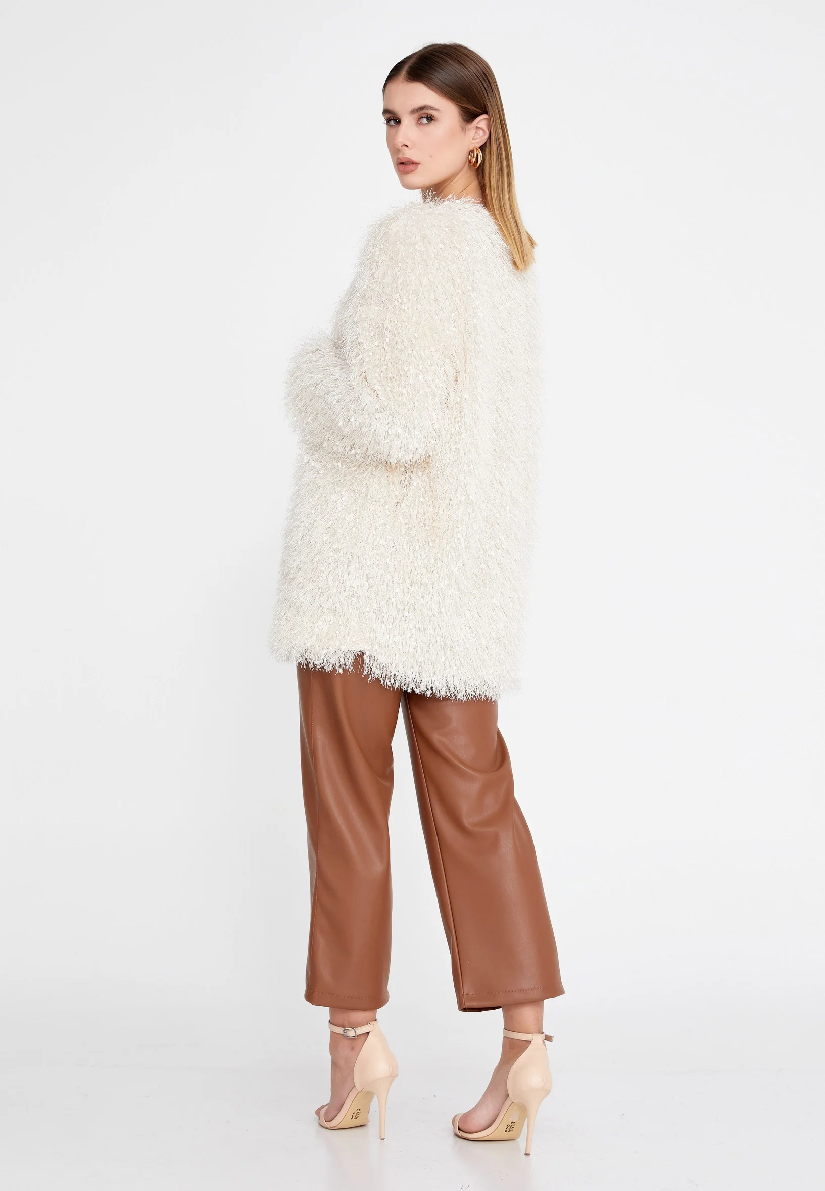 Long Sleeve Wool Regular Cardigan divzeg2586 - Image 14