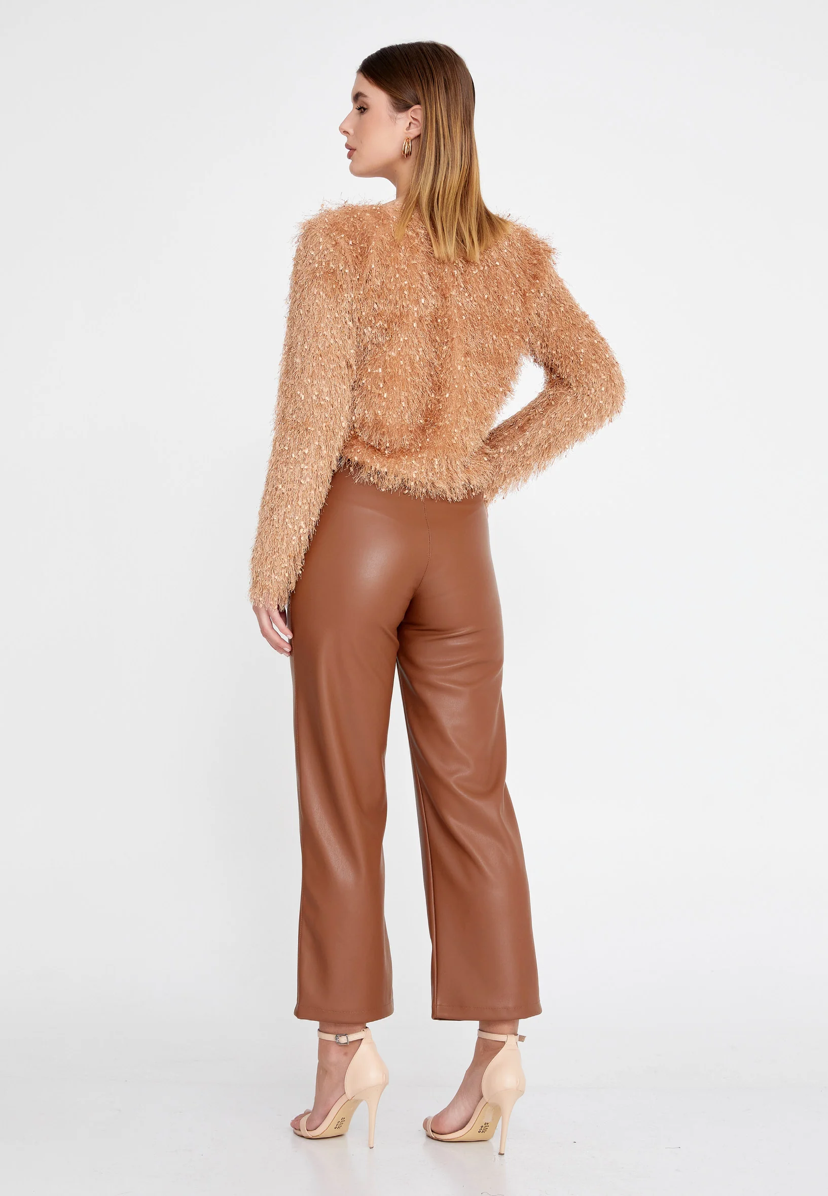 Long Sleeve Wool Solid Color Regular Sweater divdv412 - Image 11