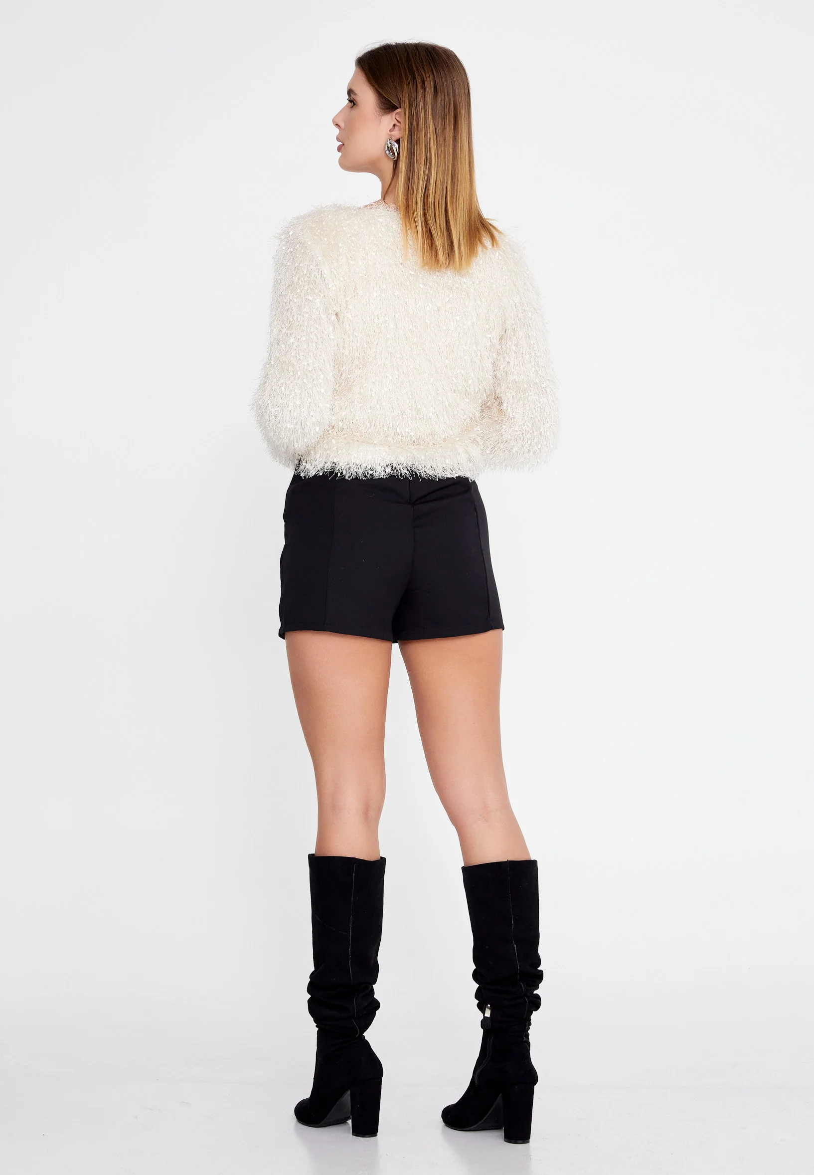 Long Sleeve Wool Solid Color Regular Sweater divdv412 - Image 15