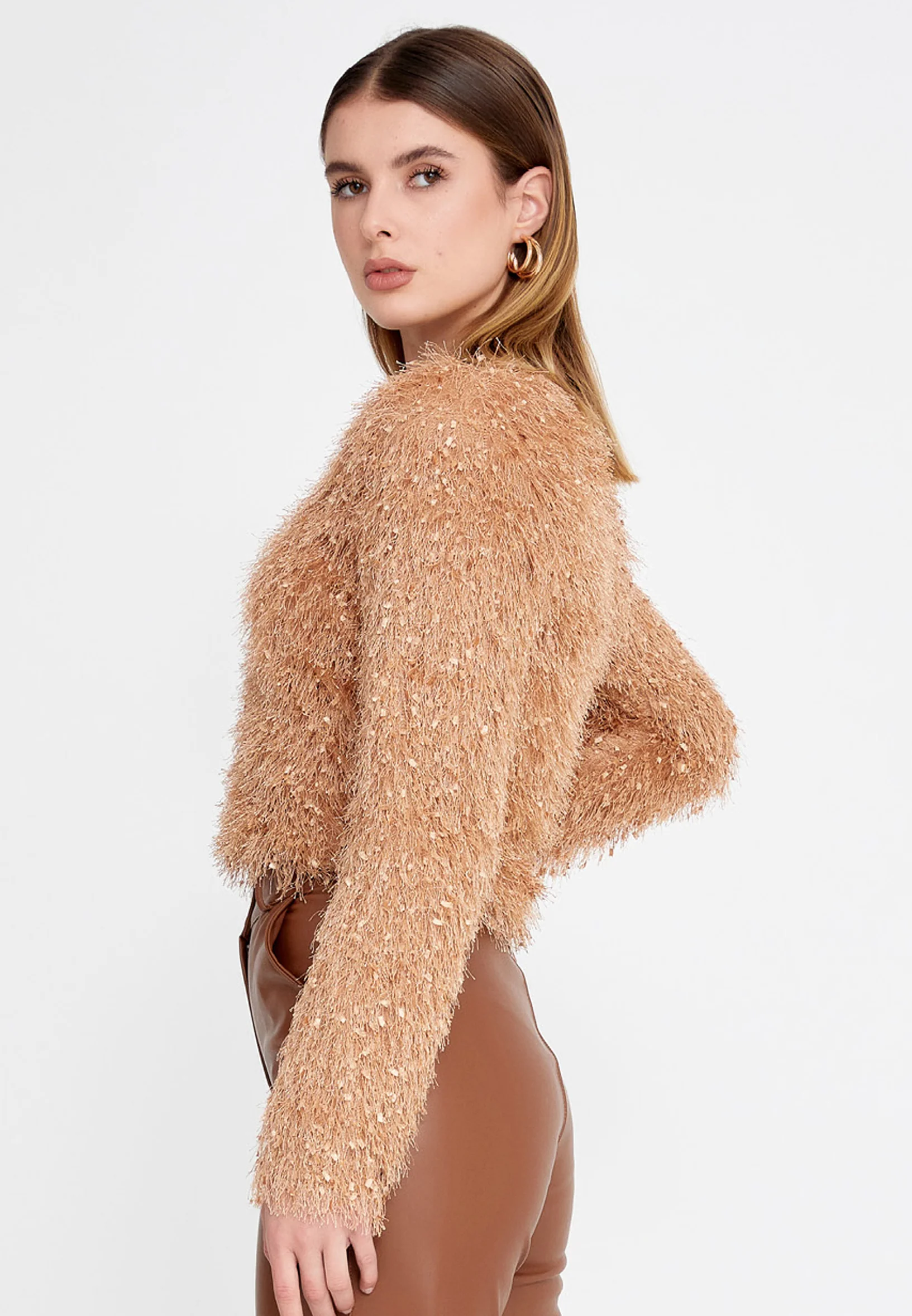 Long Sleeve Wool Solid Color Regular Sweater divdv412 - Image 9