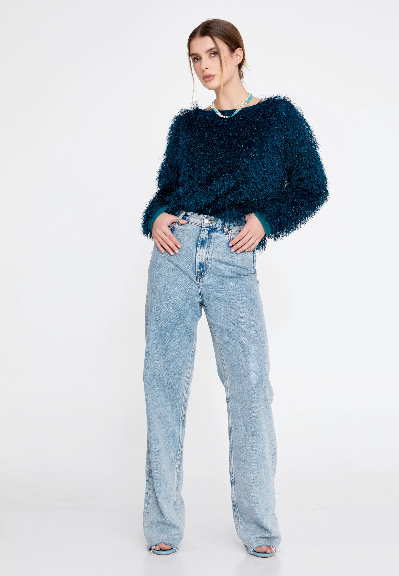 Long Sleeve Wool Solid Color Regular Sweater divzec2628 - Image 9