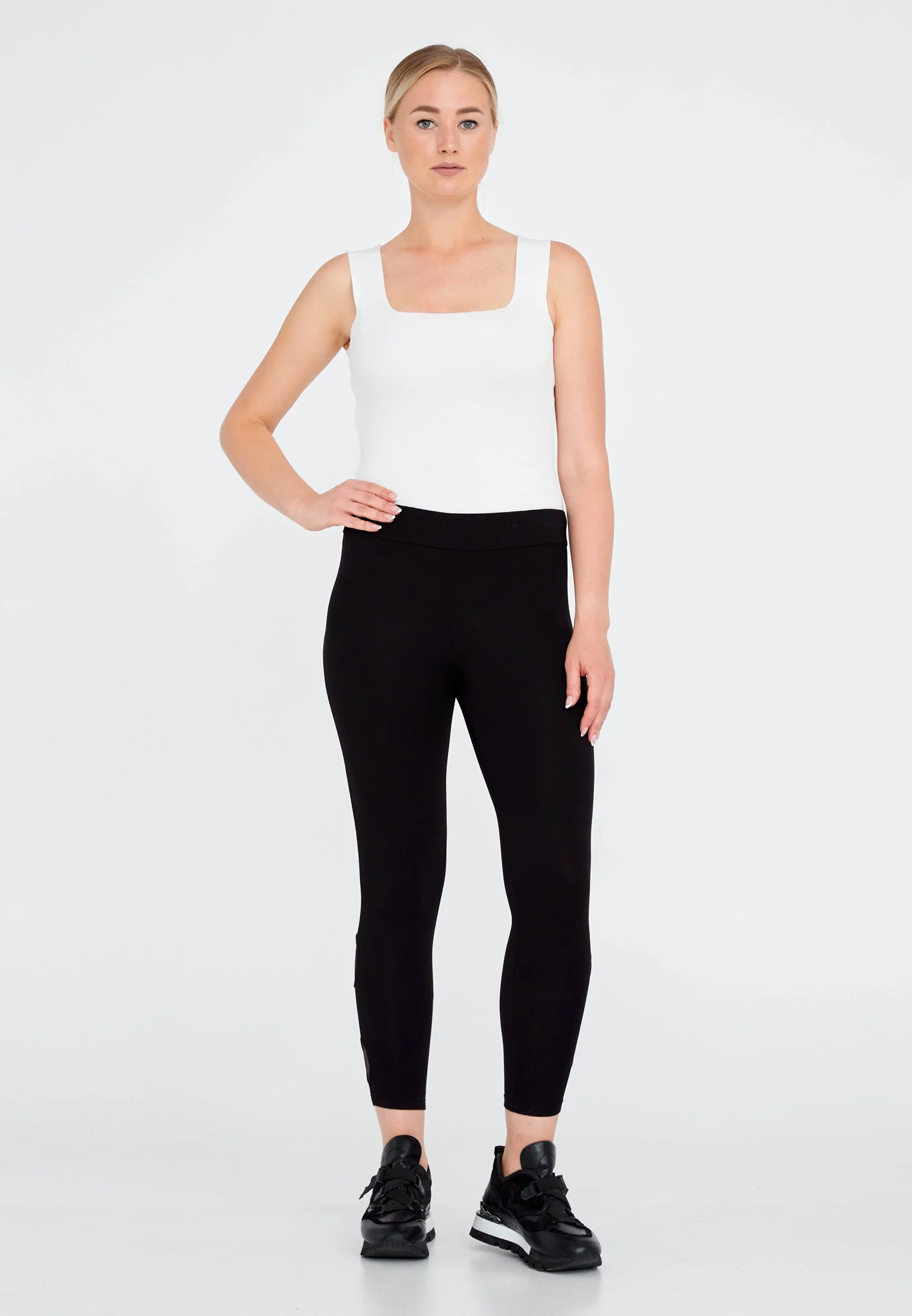 Lycra Solid Color Regular Leggings faiu36274 - Image 2