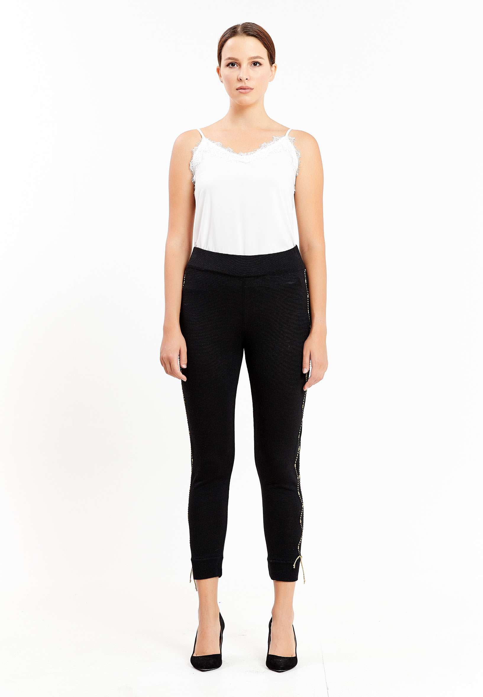 Lycra Solid Color Regular Leggings kmy90303 - Image 2