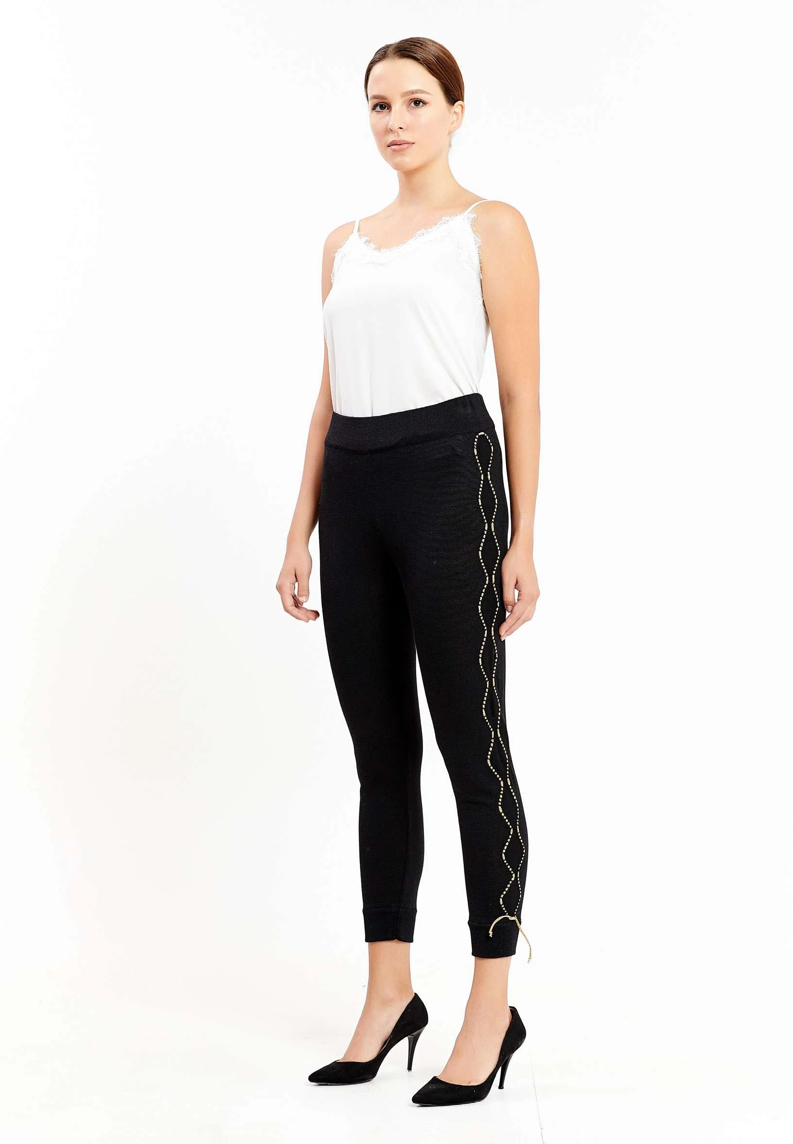Lycra Solid Color Regular Leggings kmy90303 - Image 4
