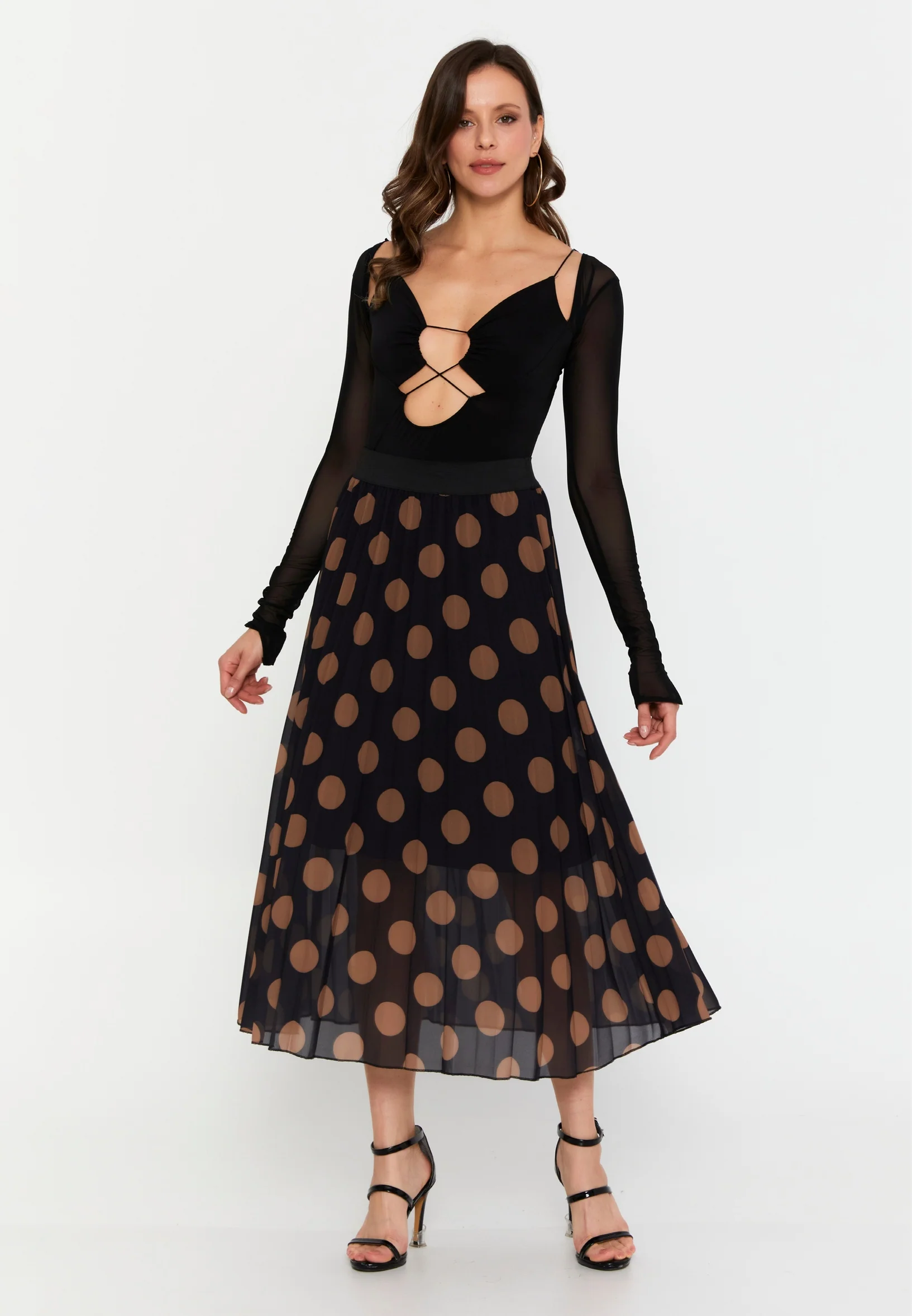 Maxi Geometric Regular Skirt esldw66