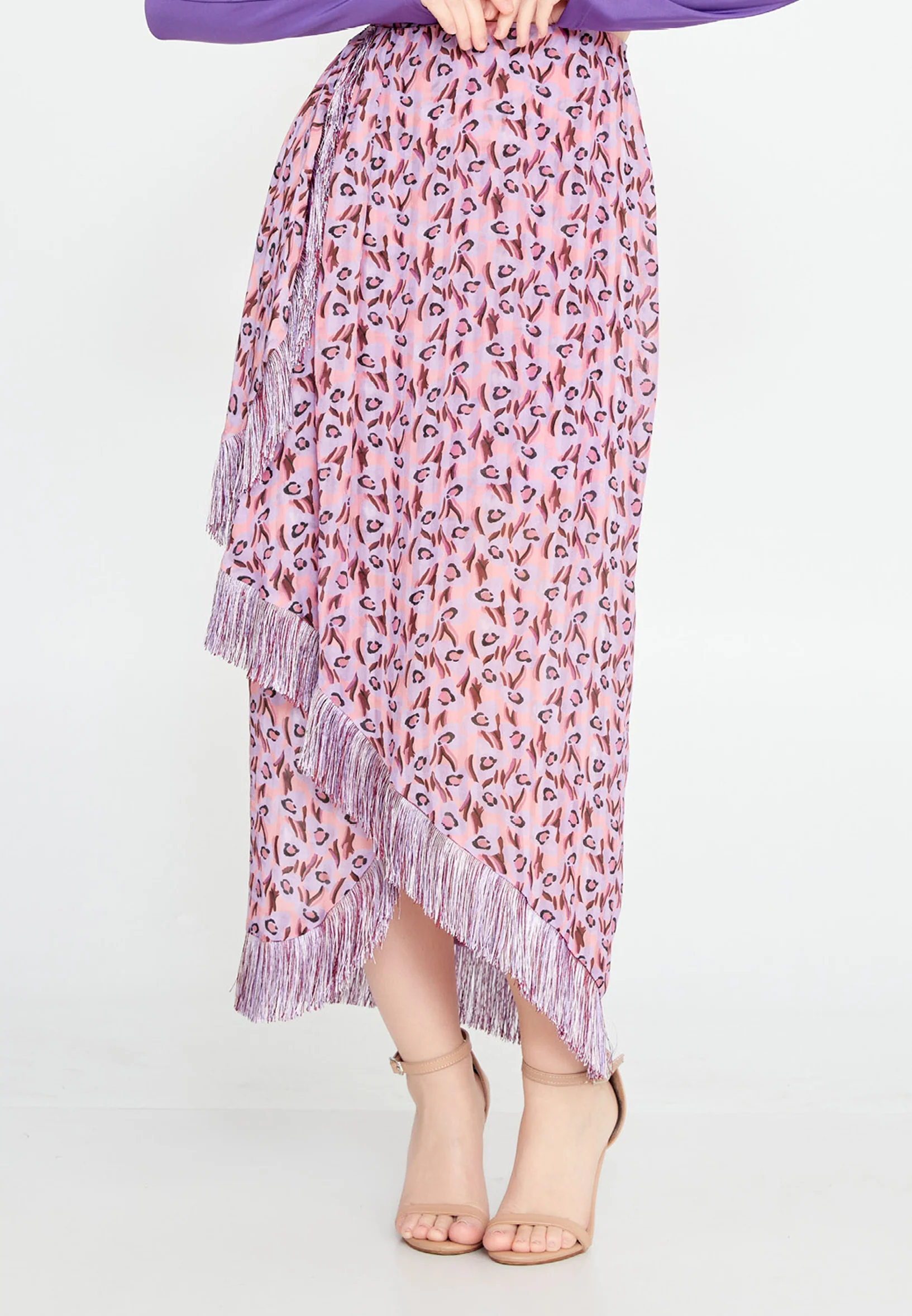 Maxi Printed Regular Skirt kmy24y30408