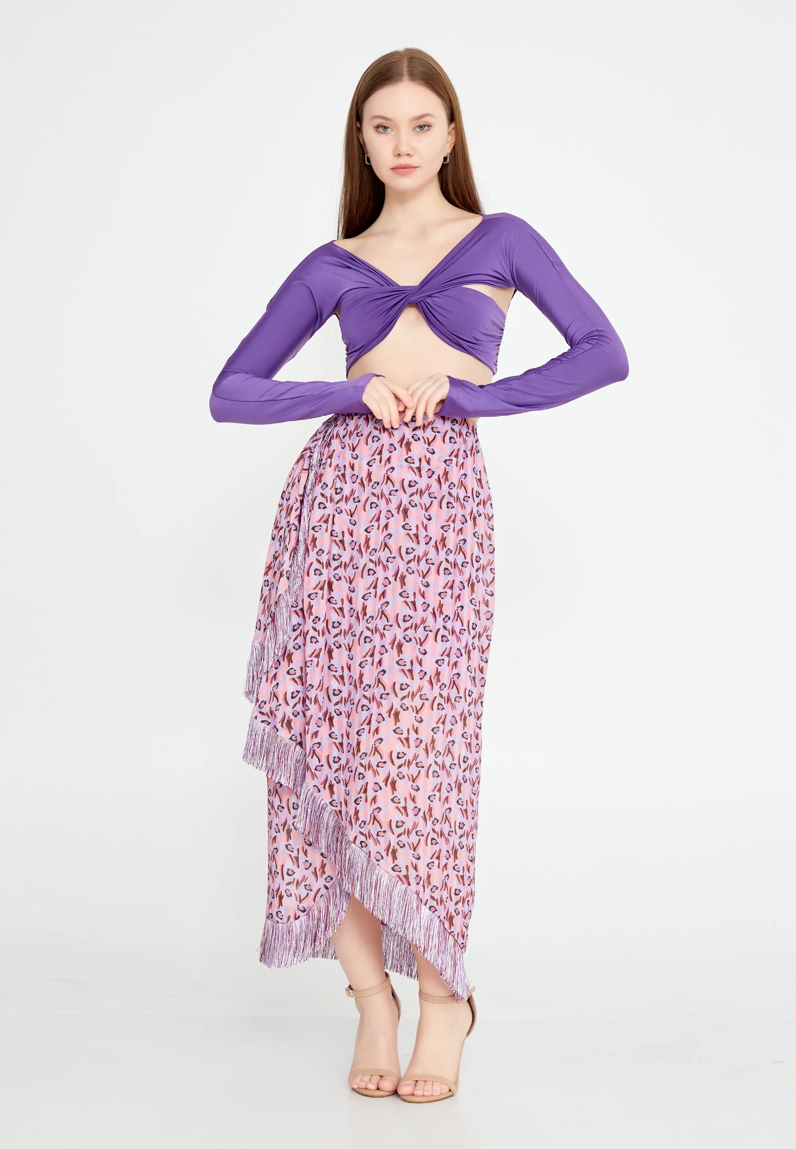 Maxi Printed Regular Skirt kmy24y30408 - Image 2