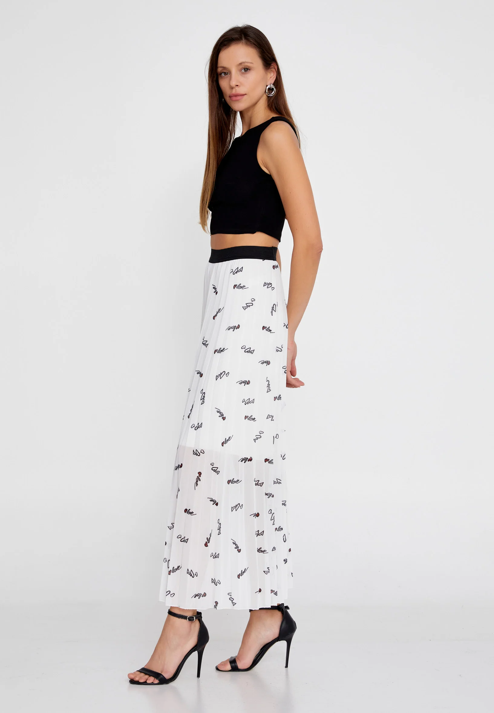 Maxi Printed Regular Skirt sea6436 - Image 12