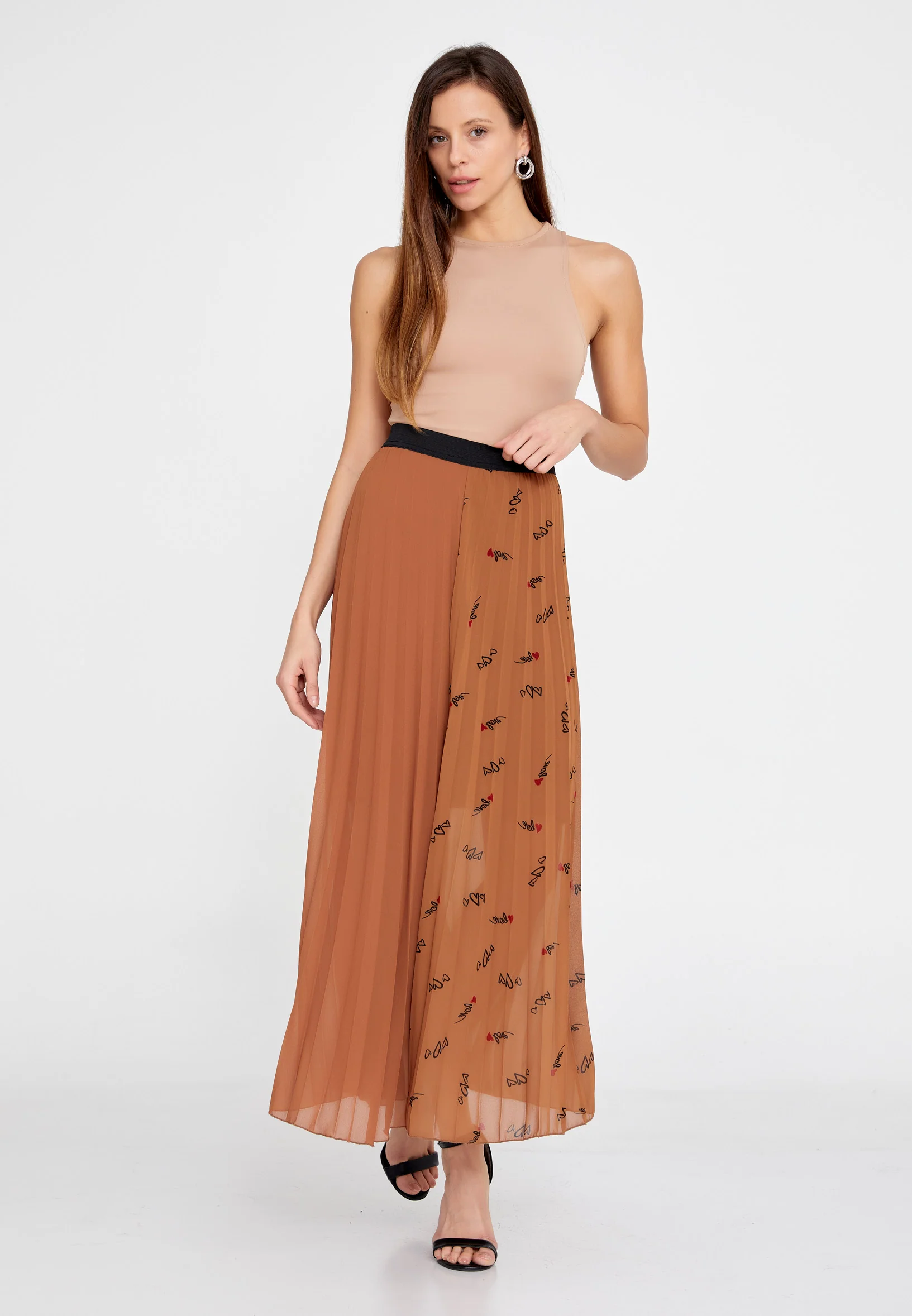 Maxi Printed Regular Skirt sea6436 - Image 6
