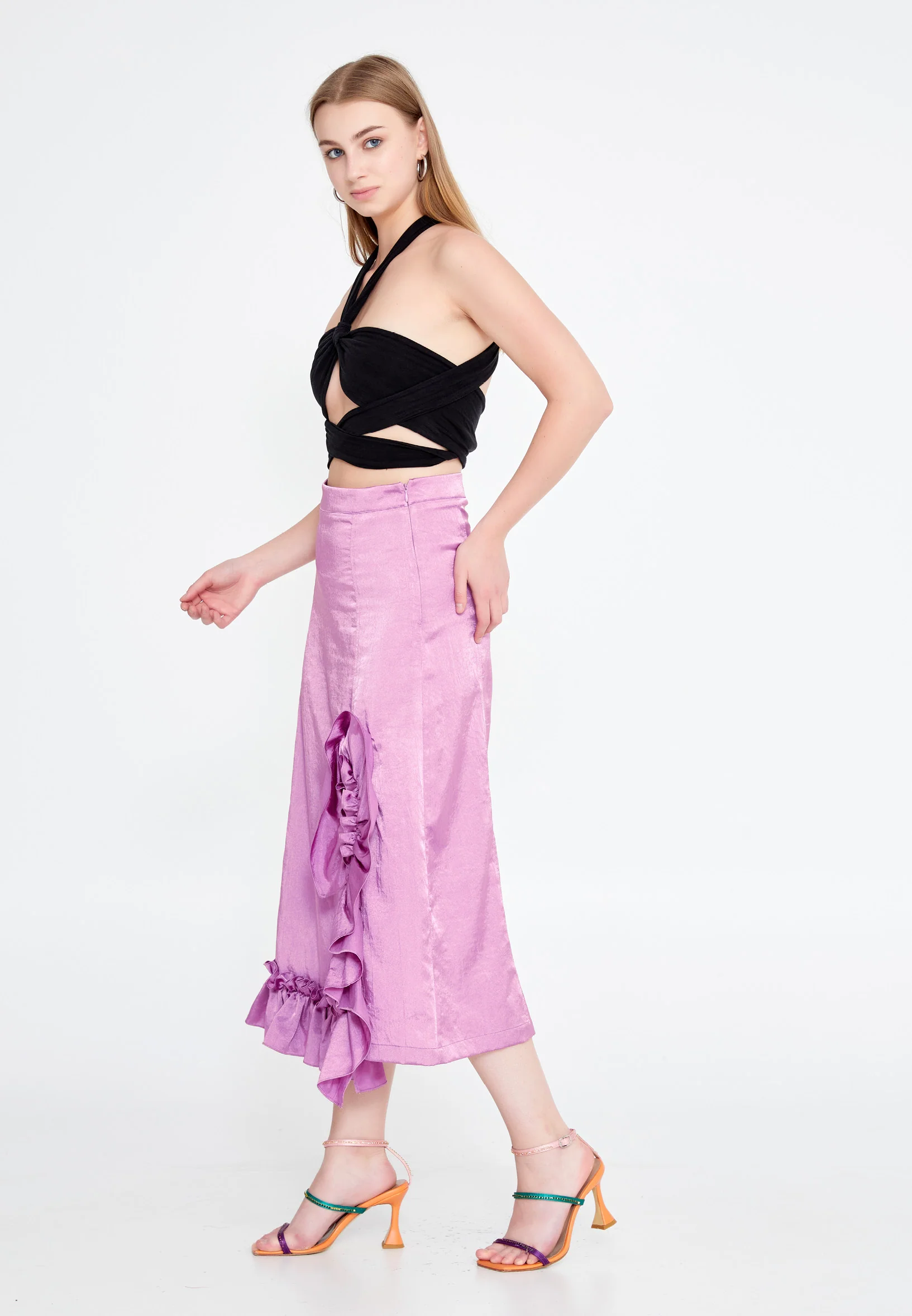 Maxi Solid Color Regular Skirt ber20y3113 - Image 12