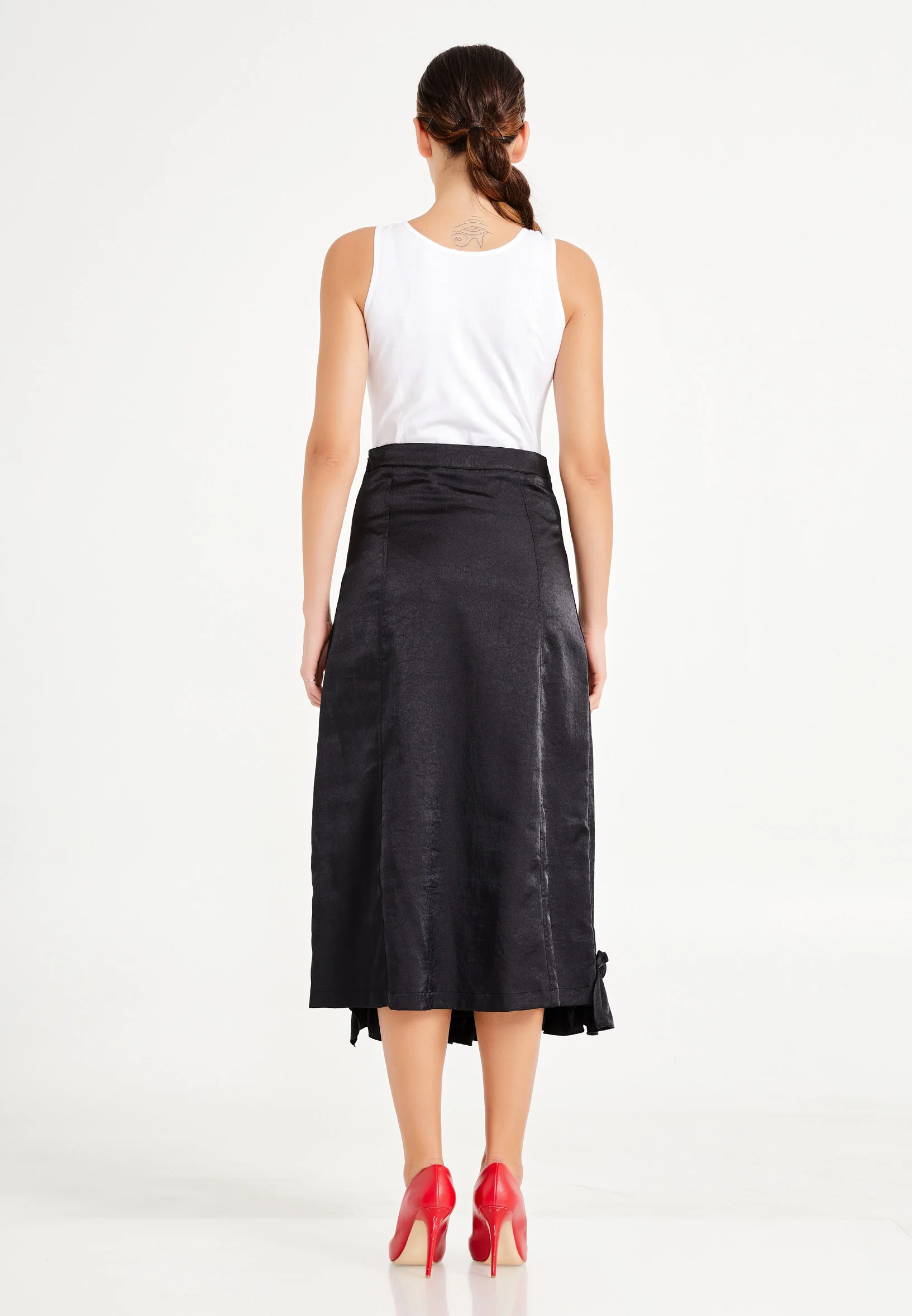 Maxi Solid Color Regular Skirt ber20y3113 - Image 3