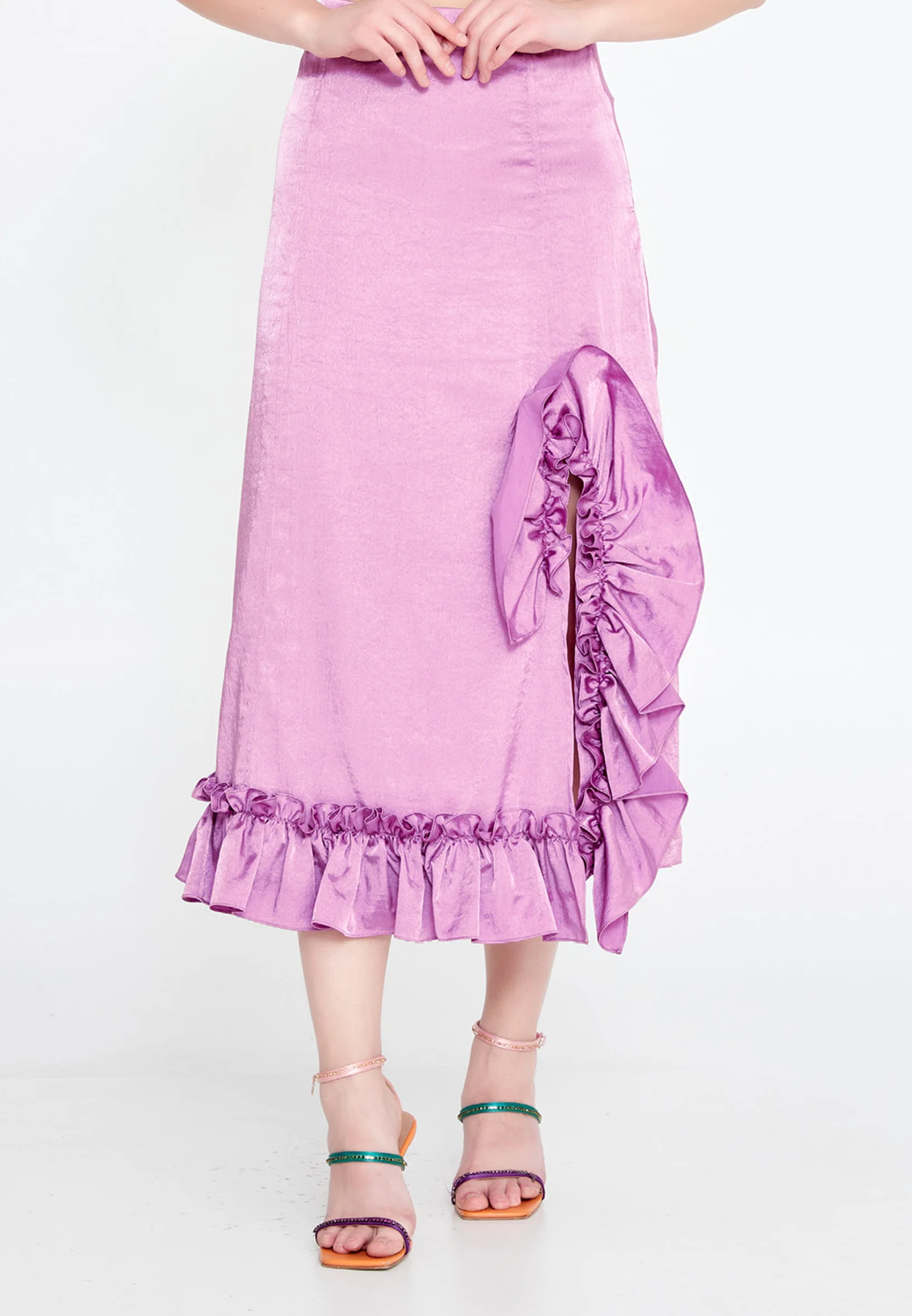 Maxi Solid Color Regular Skirt ber20y3113 - Image 9