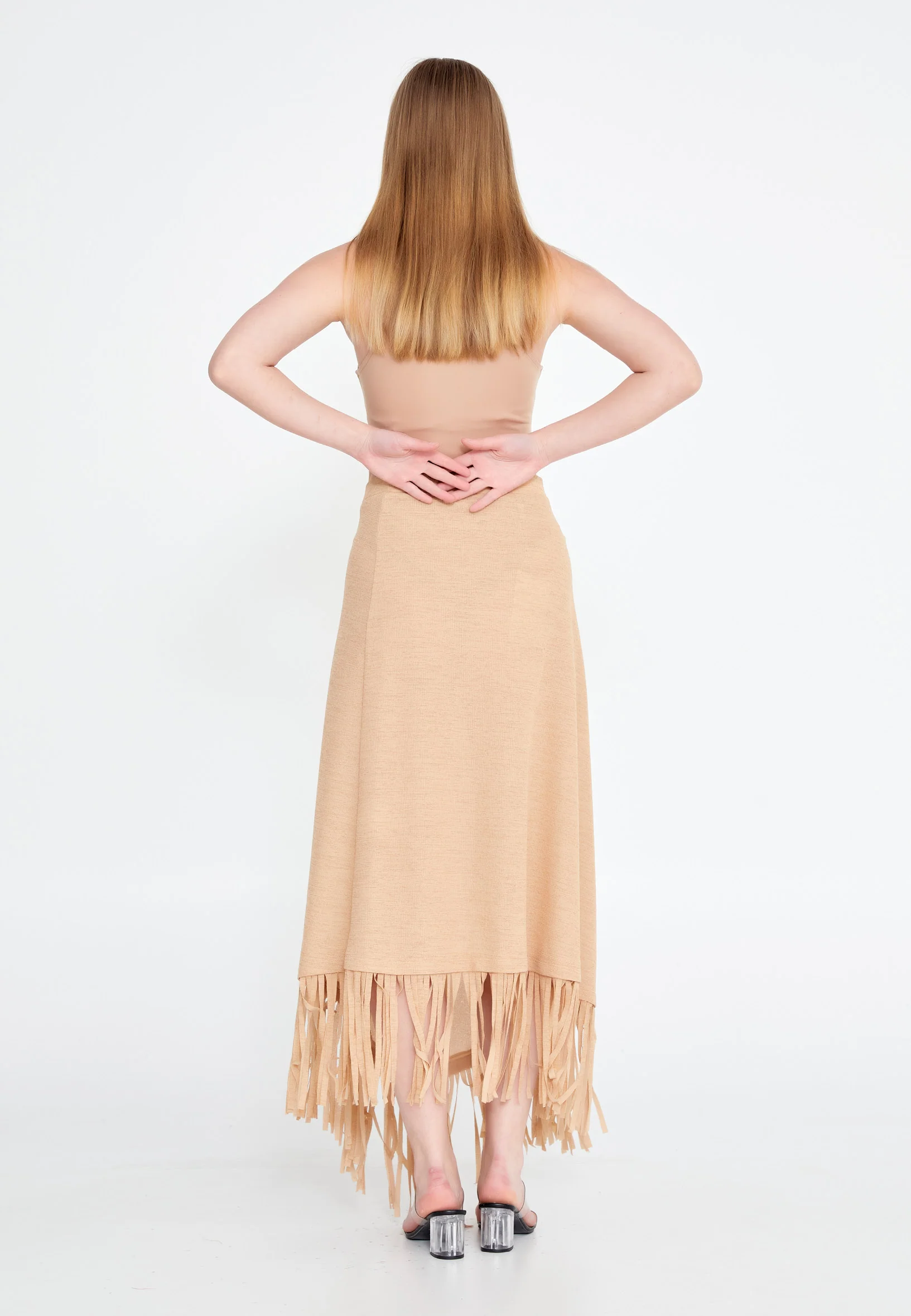 Maxi Solid Color Regular Skirt ber20y3114 - Image 3