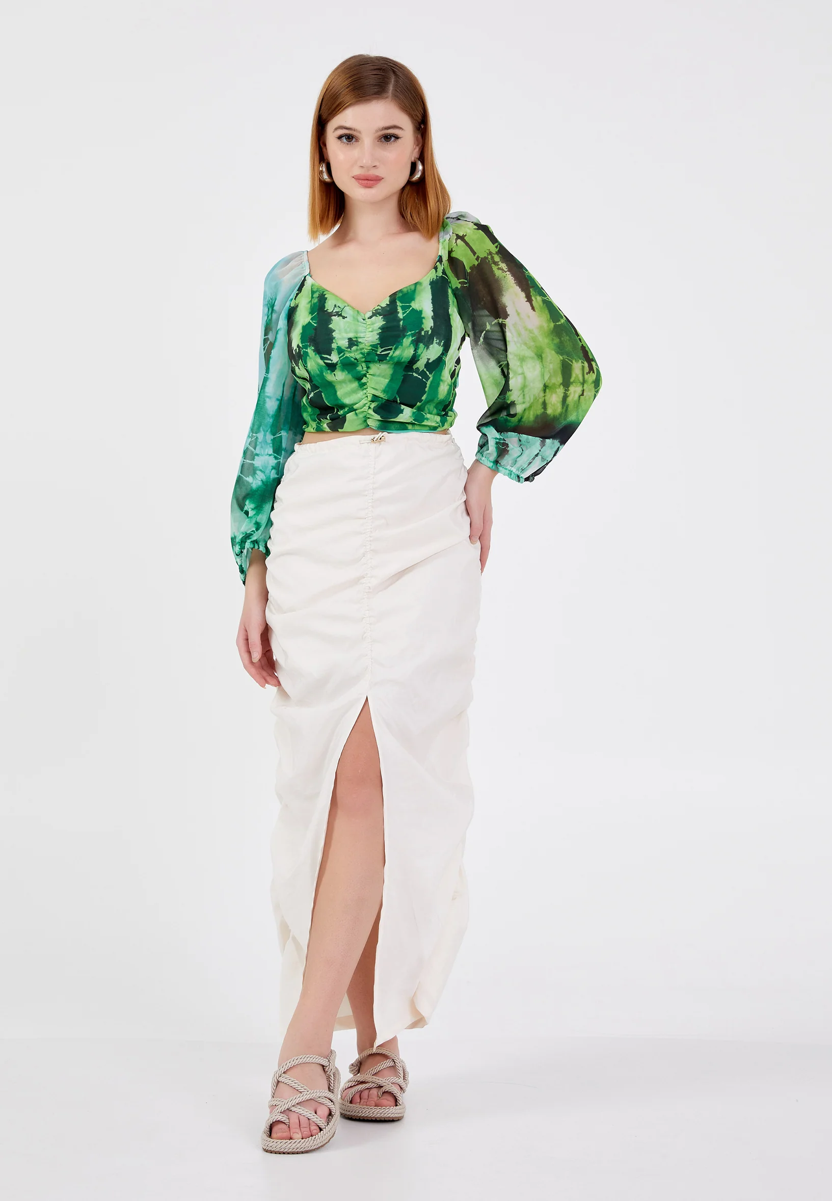 Maxi Solid Color Regular Skirt ber23y3115 - Image 2