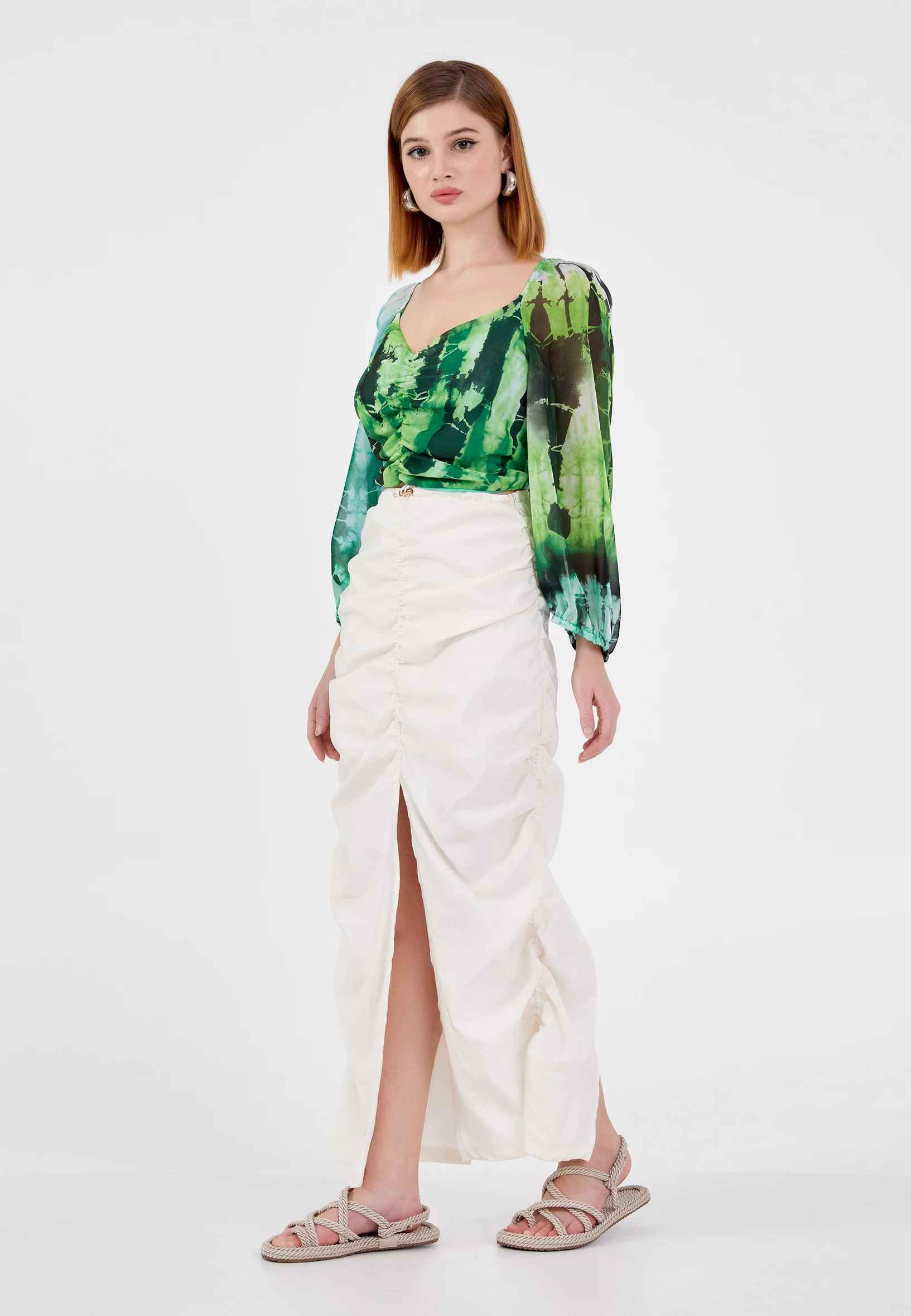 Maxi Solid Color Regular Skirt ber23y3115 - Image 4