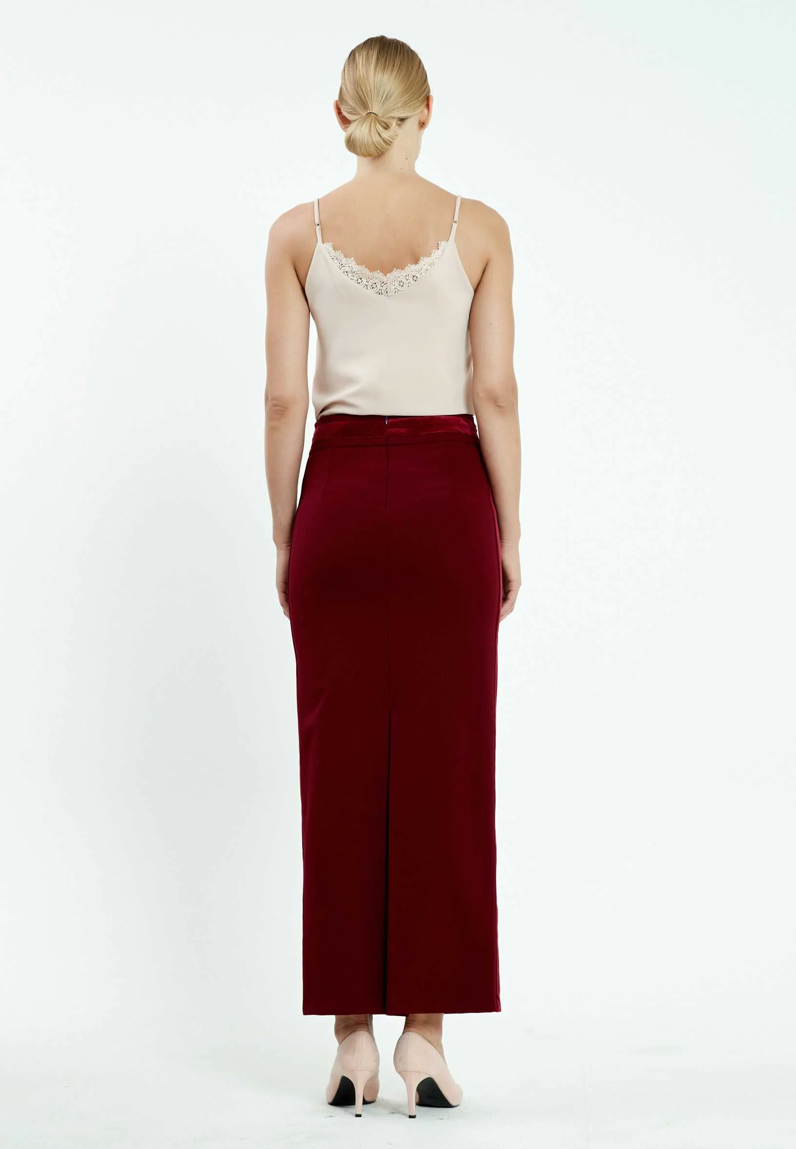 Maxi Solid Color Regular Skirt bov1955 - Image 3