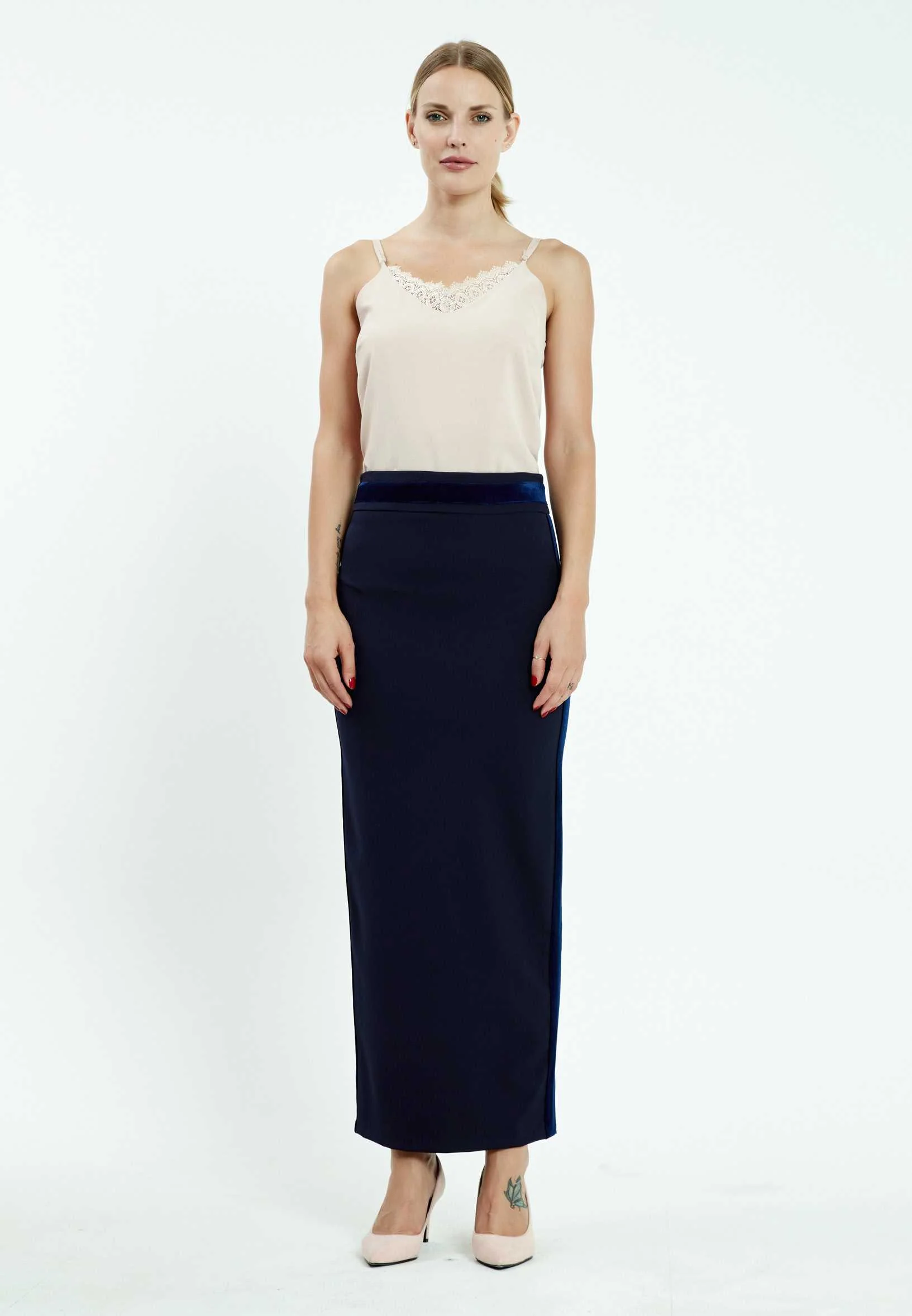 Maxi Solid Color Regular Skirt bov1955 - Image 6
