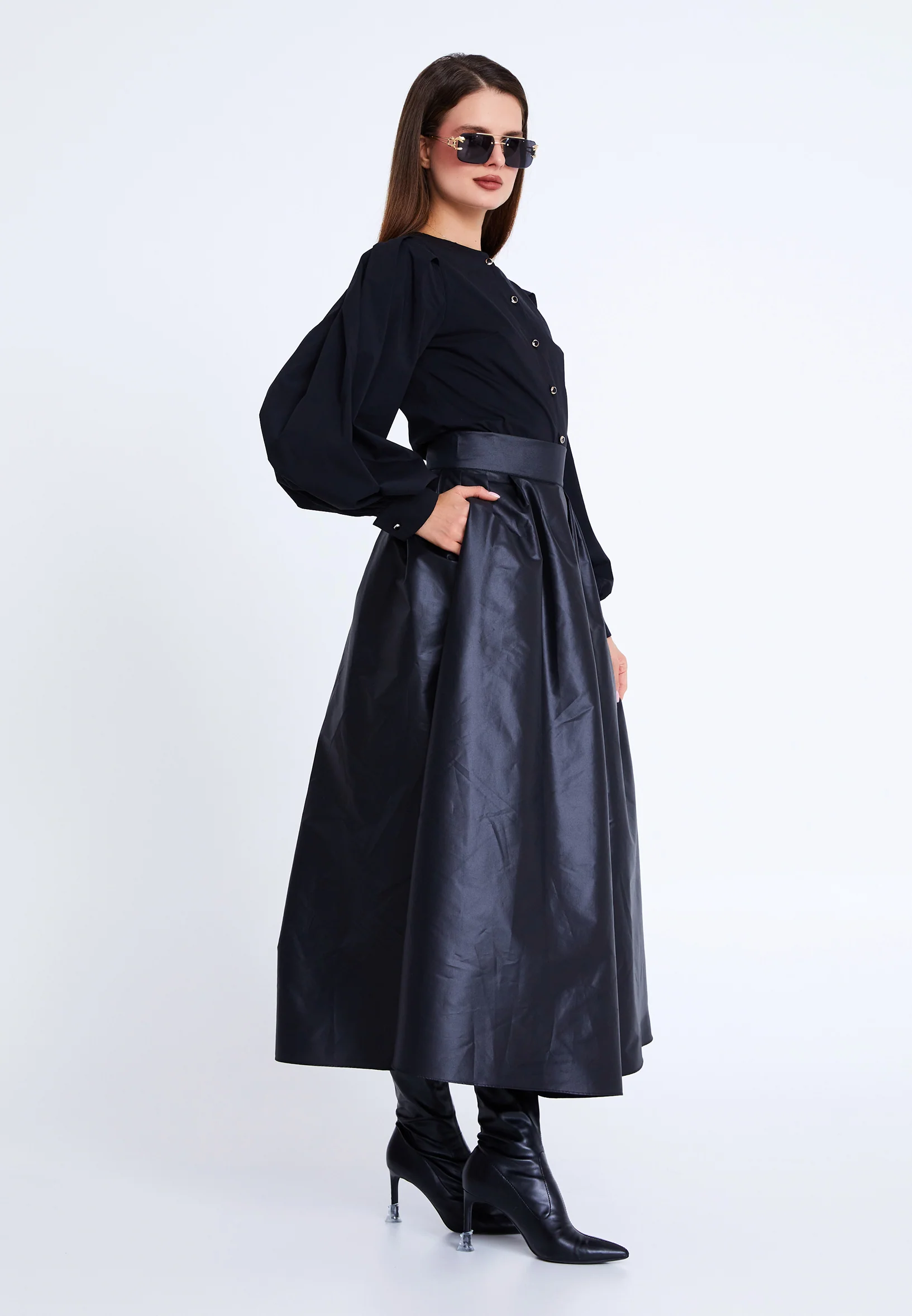 Maxi Solid Color Regular Skirt gllk25et057 - Image 3