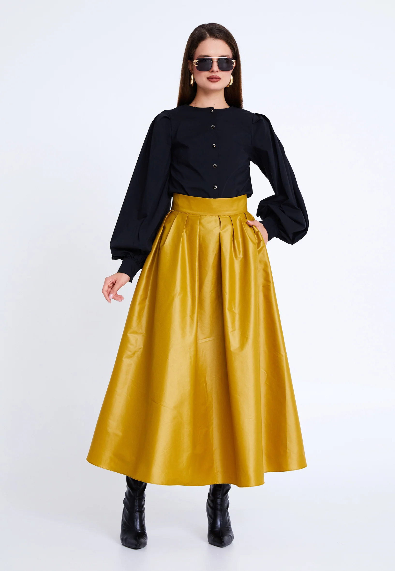 Maxi Solid Color Regular Skirt gllk25et057 - Image 9