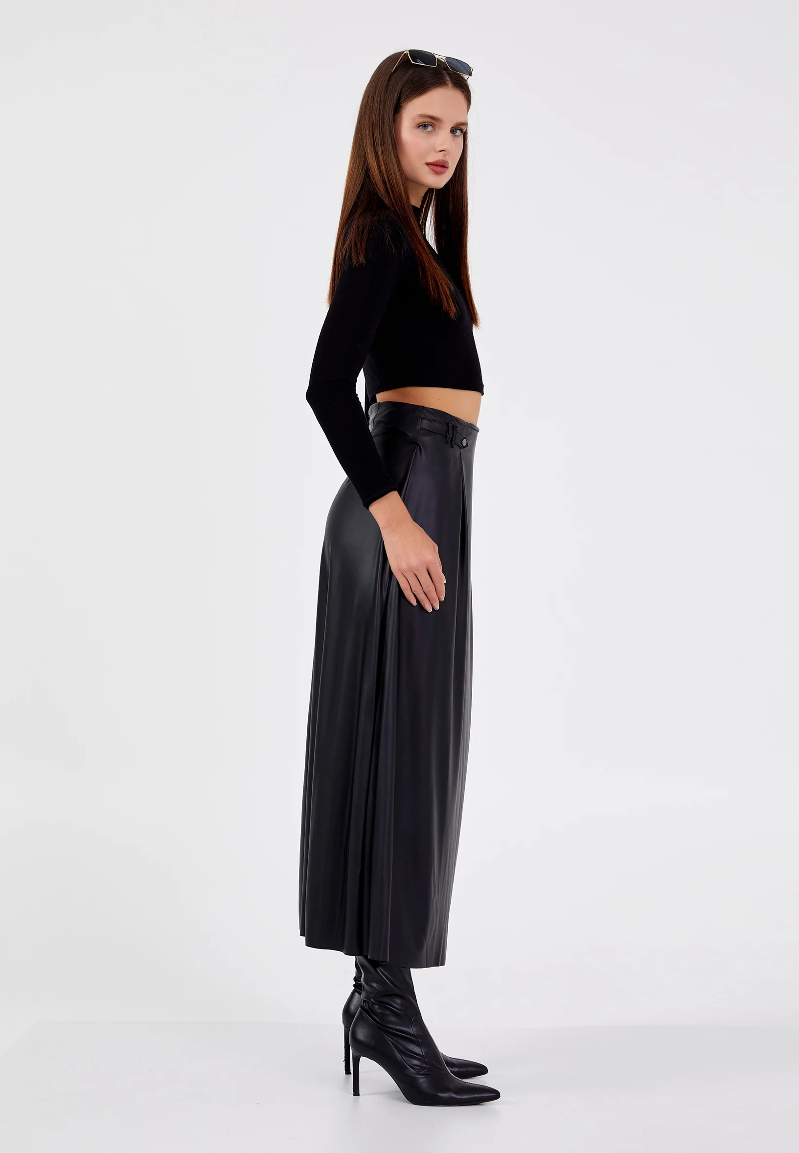 Maxi Solid Color Regular Skirt huk24k1114 - Image 3