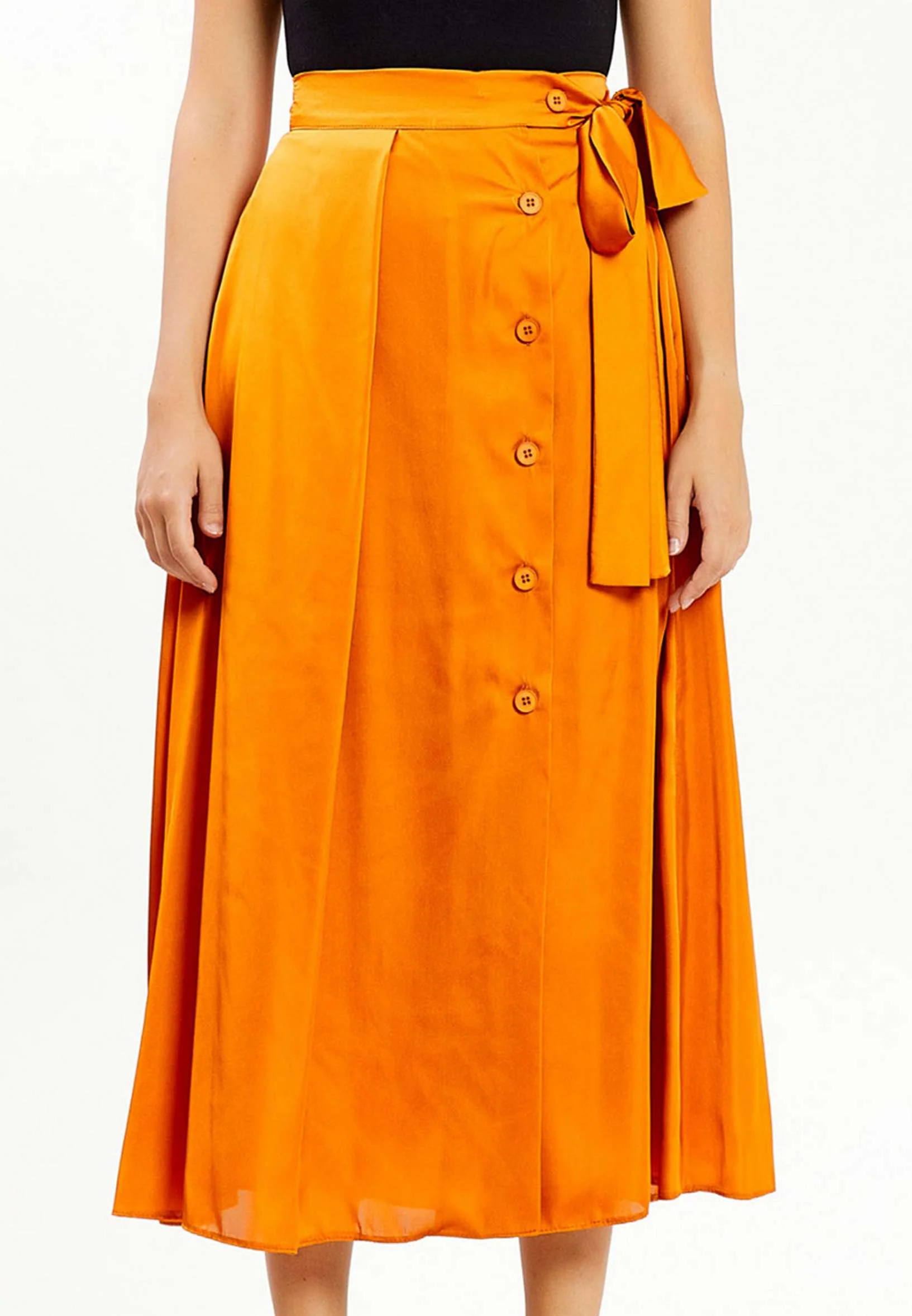 Maxi Solid Color Regular Skirt kmy30410 - Image 4