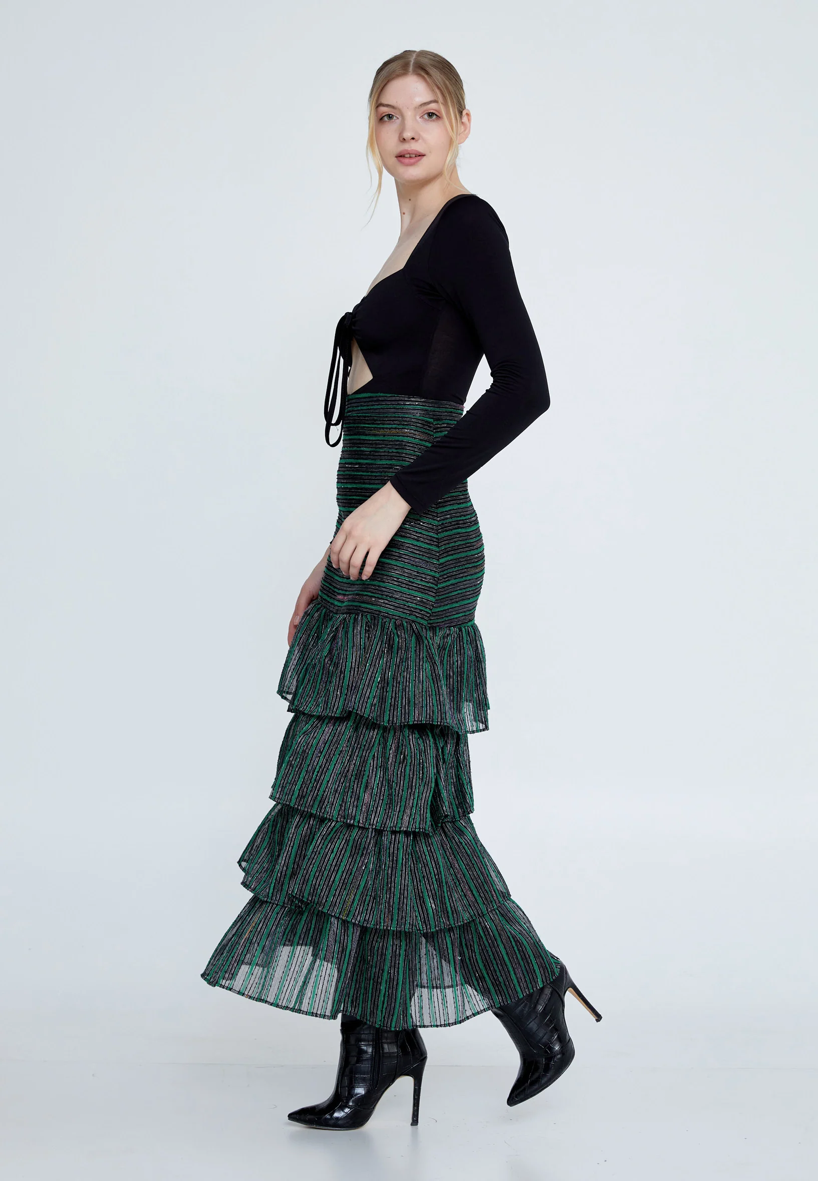 Maxi Striped Regular Skirt ber23k3113 - Image 7