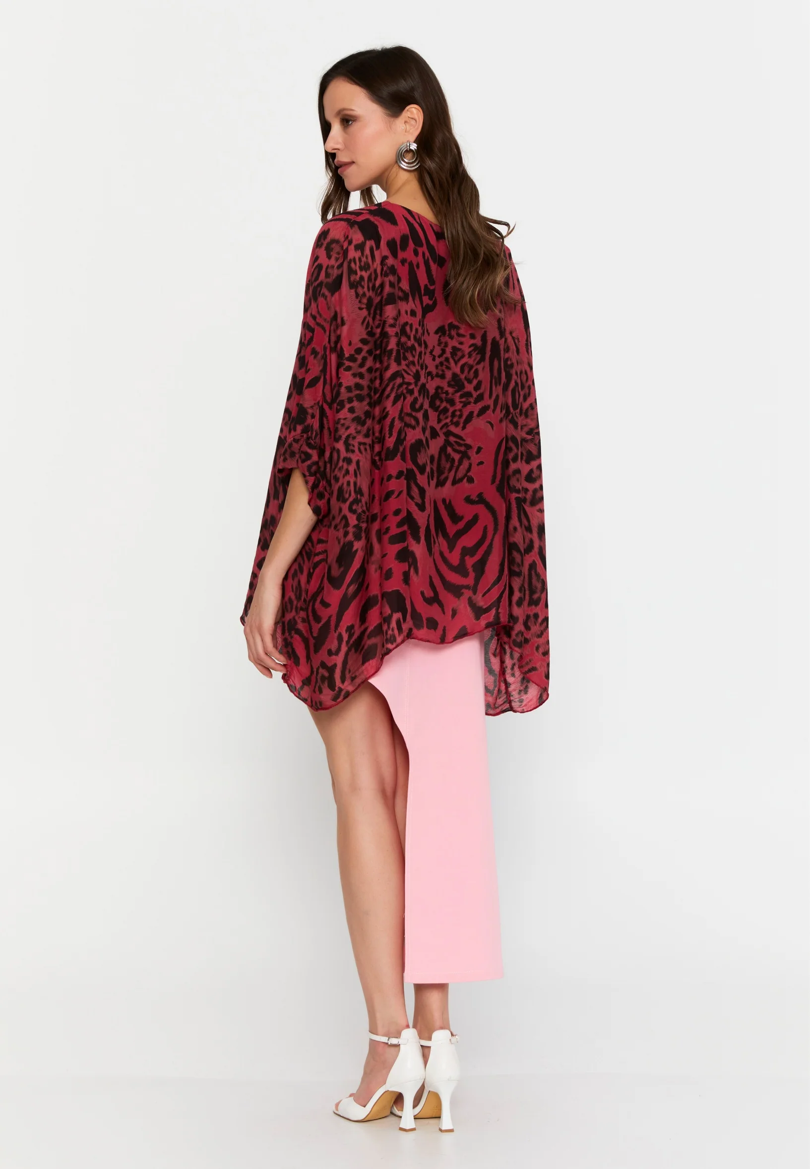 Mid-Length Animal Print Regular Blouse clf15015 - Image 3