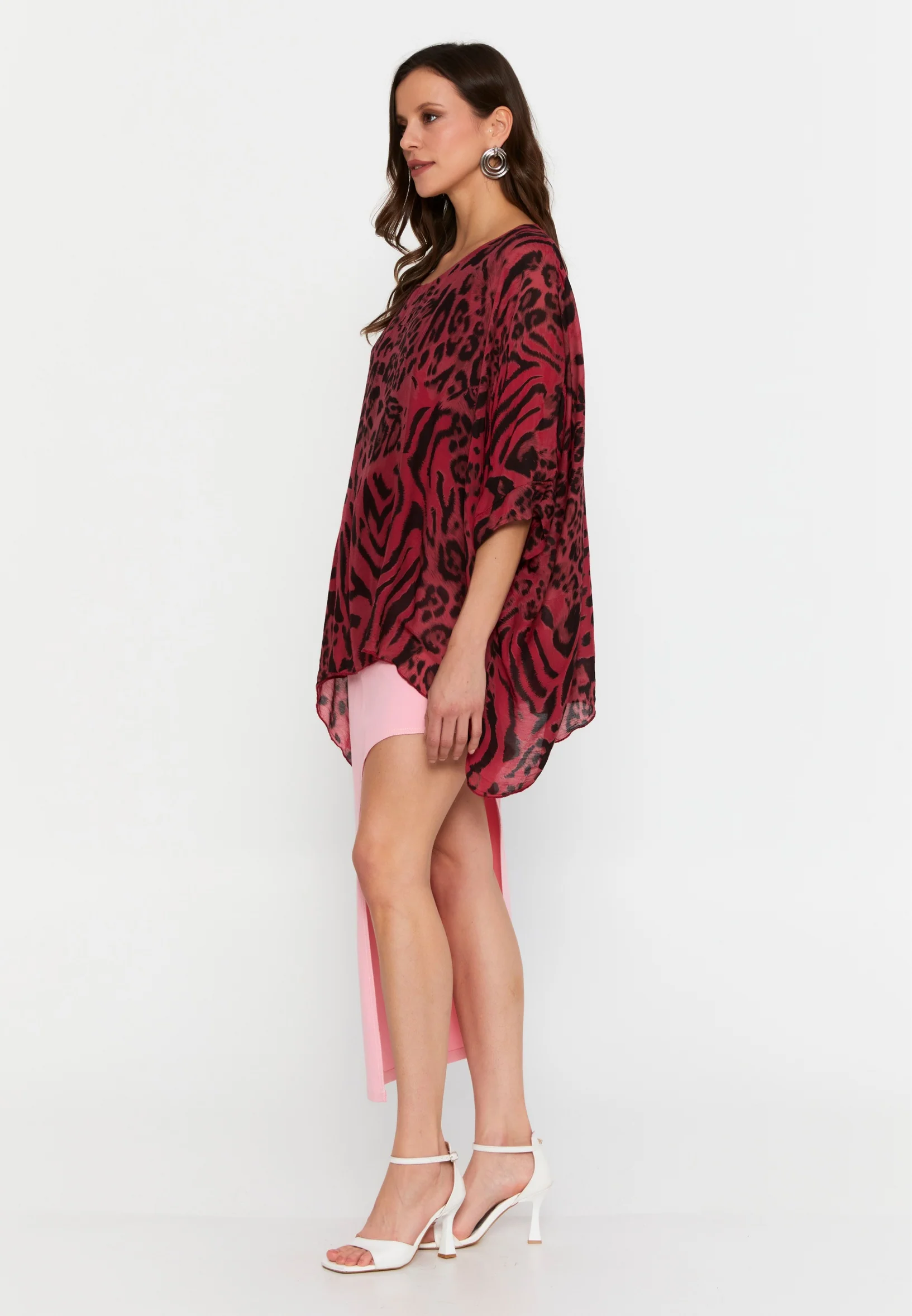 Mid-Length Animal Print Regular Blouse clf15015 - Image 4