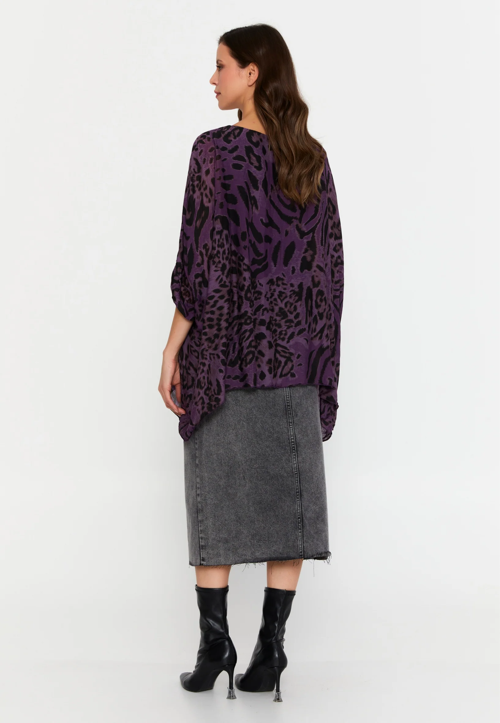 Mid-Length Animal Print Regular Blouse clf15015 - Image 7